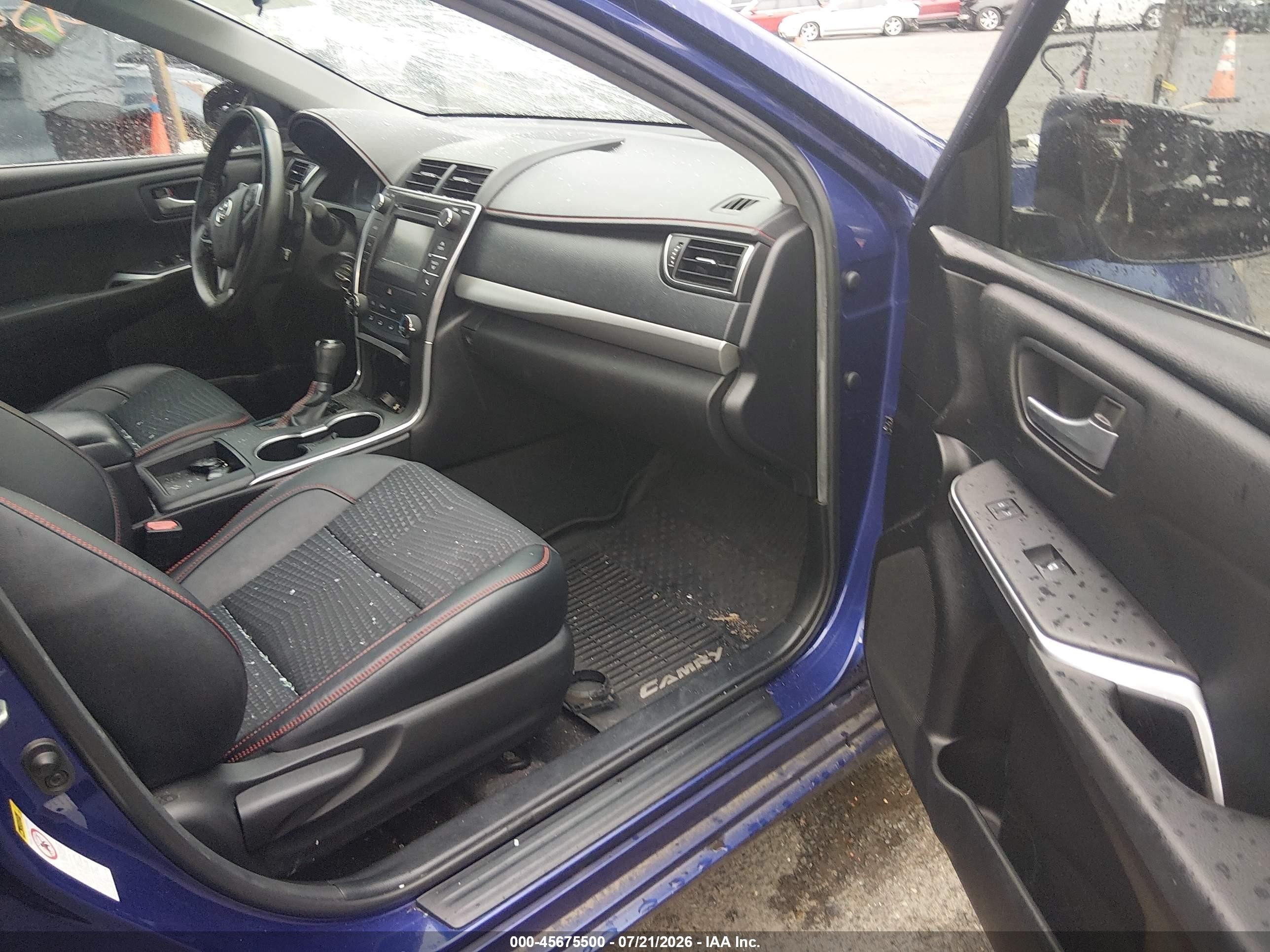 2015 Toyota Camry Se Blue vin: 4T1BF1FK7FU912966