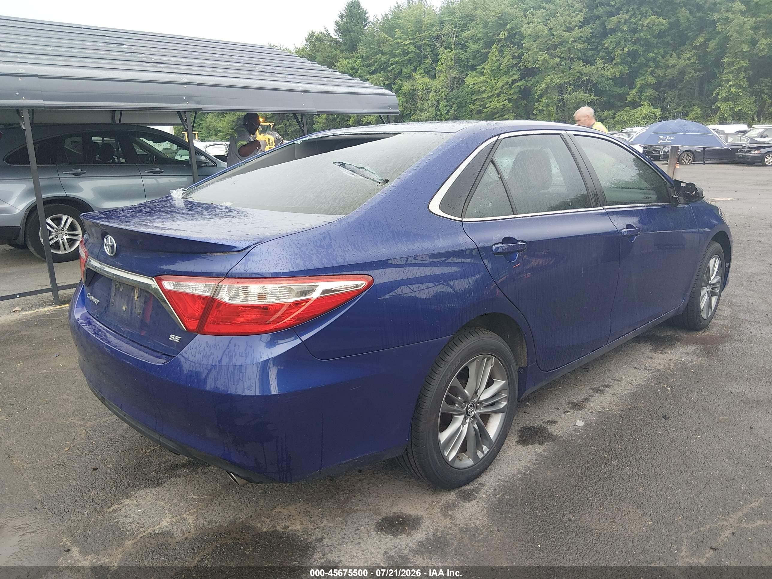 2015 Toyota Camry Se Blue vin: 4T1BF1FK7FU912966