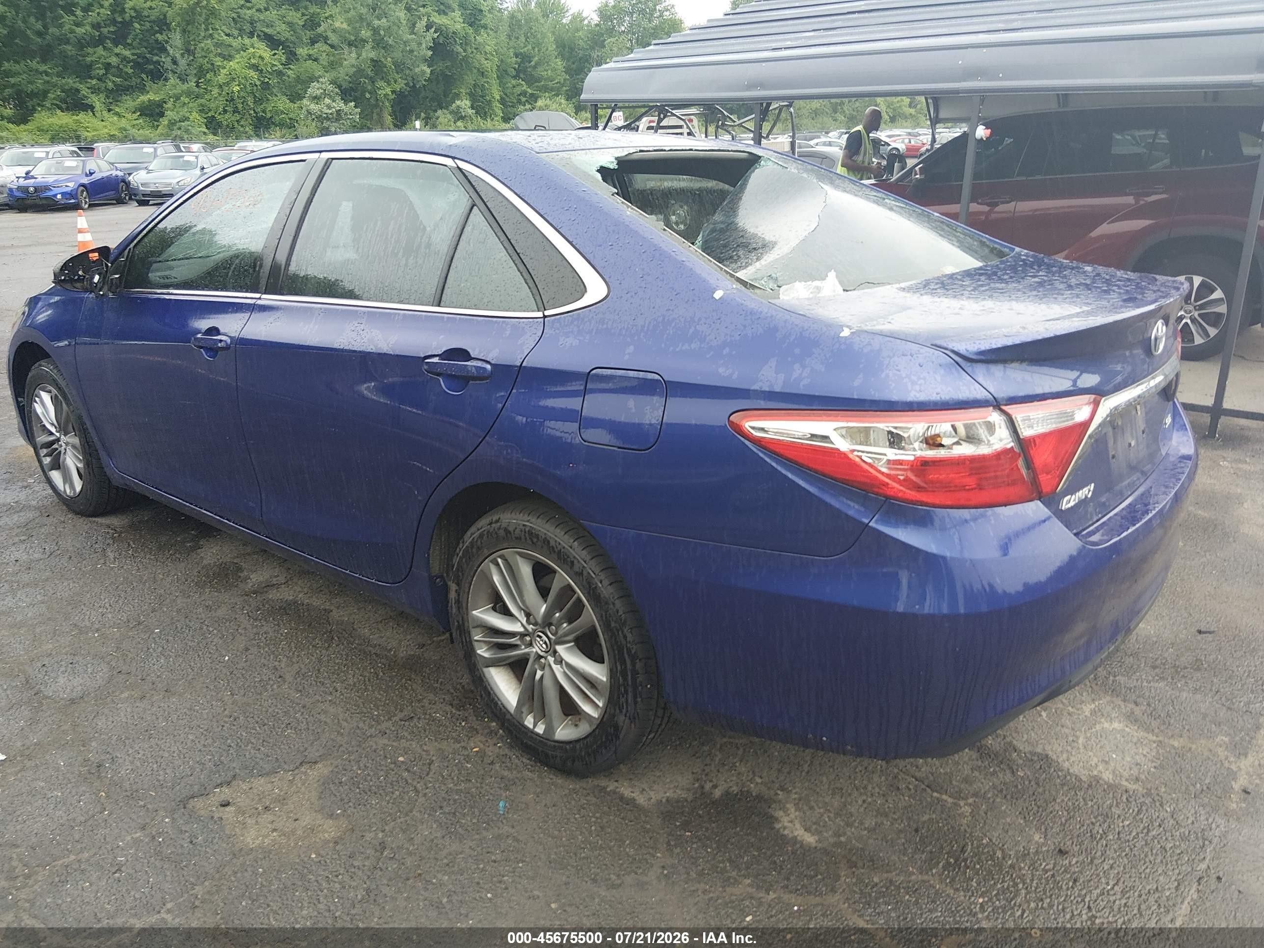 2015 Toyota Camry Se Blue vin: 4T1BF1FK7FU912966