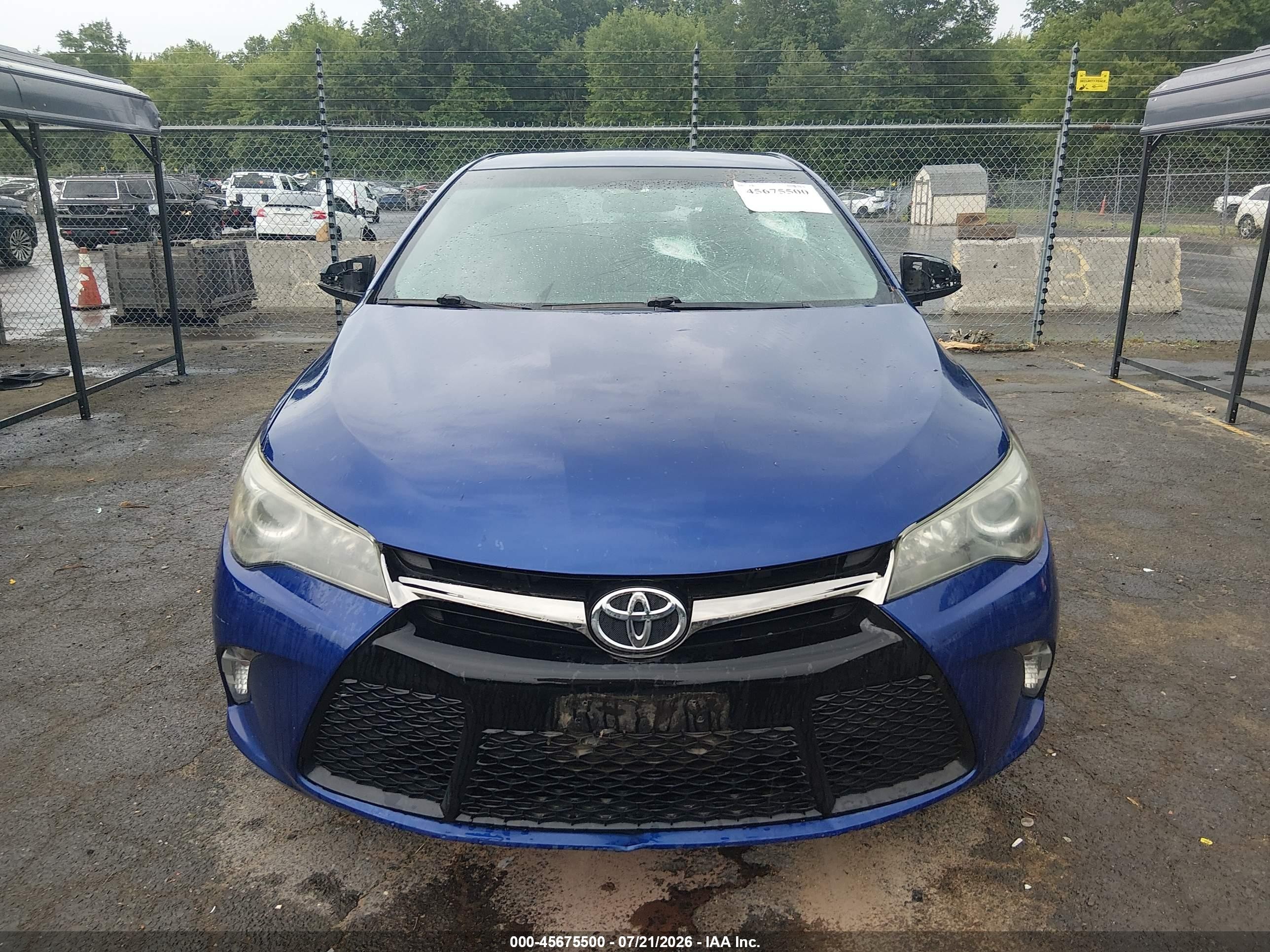 2015 Toyota Camry Se Blue vin: 4T1BF1FK7FU912966