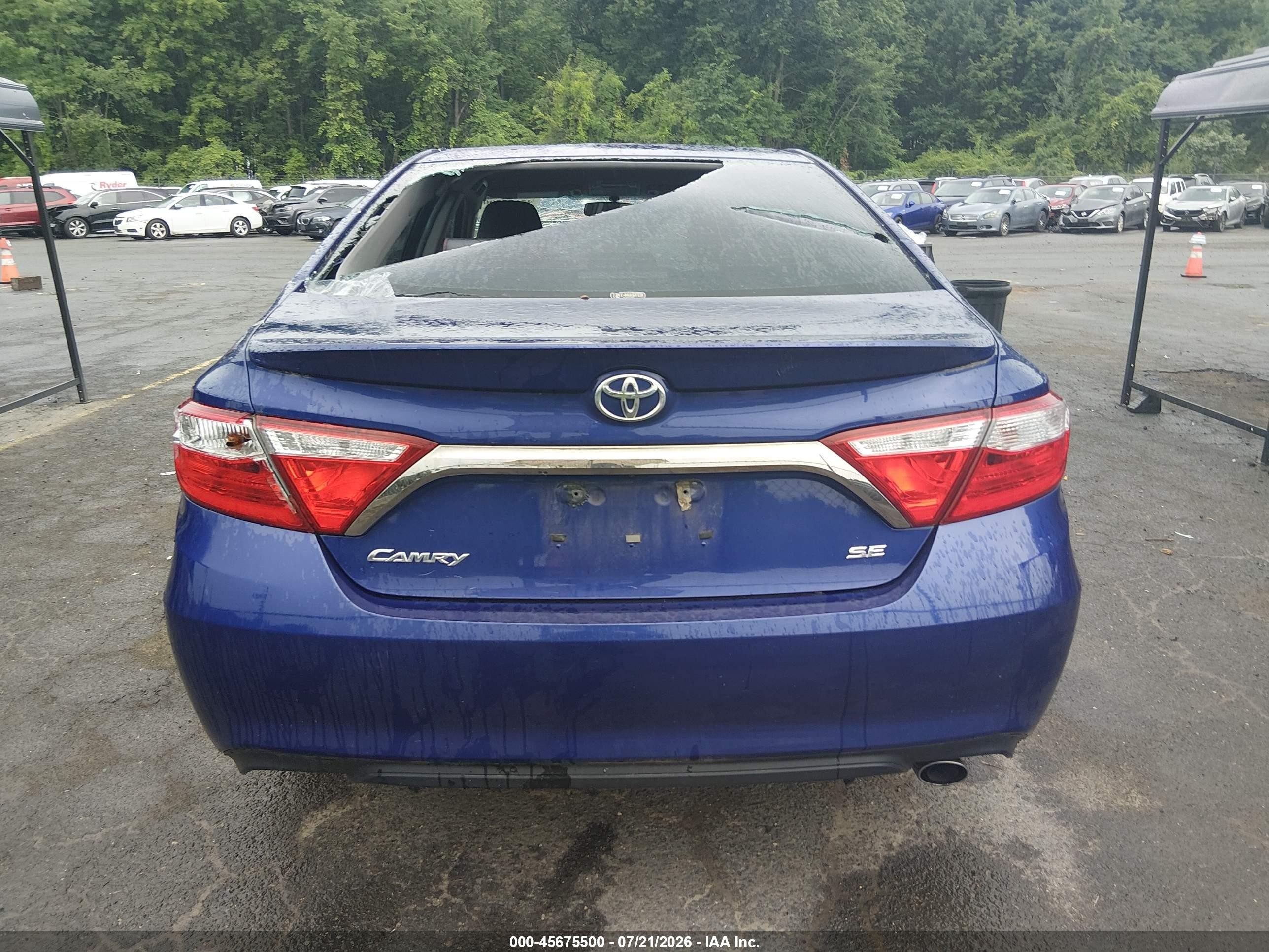 2015 Toyota Camry Se Blue vin: 4T1BF1FK7FU912966