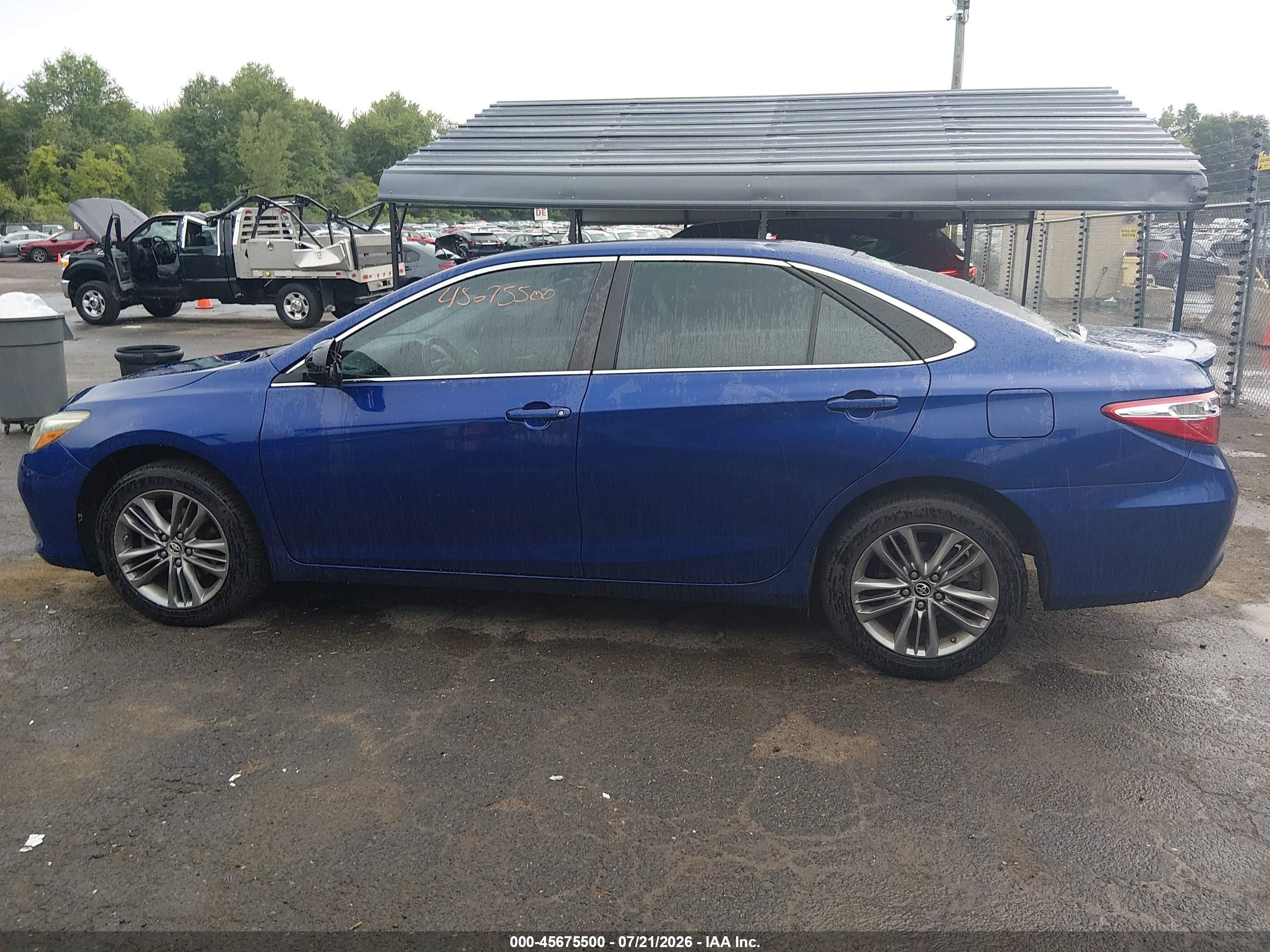 2015 Toyota Camry Se Blue vin: 4T1BF1FK7FU912966