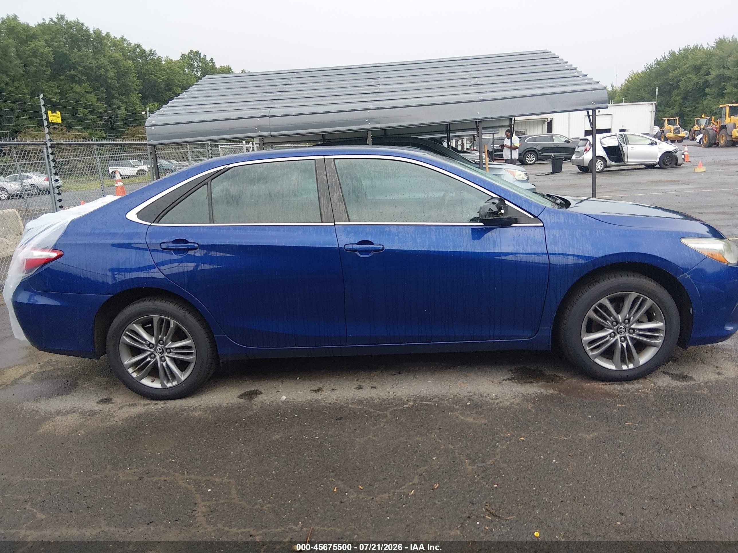 2015 Toyota Camry Se Blue vin: 4T1BF1FK7FU912966