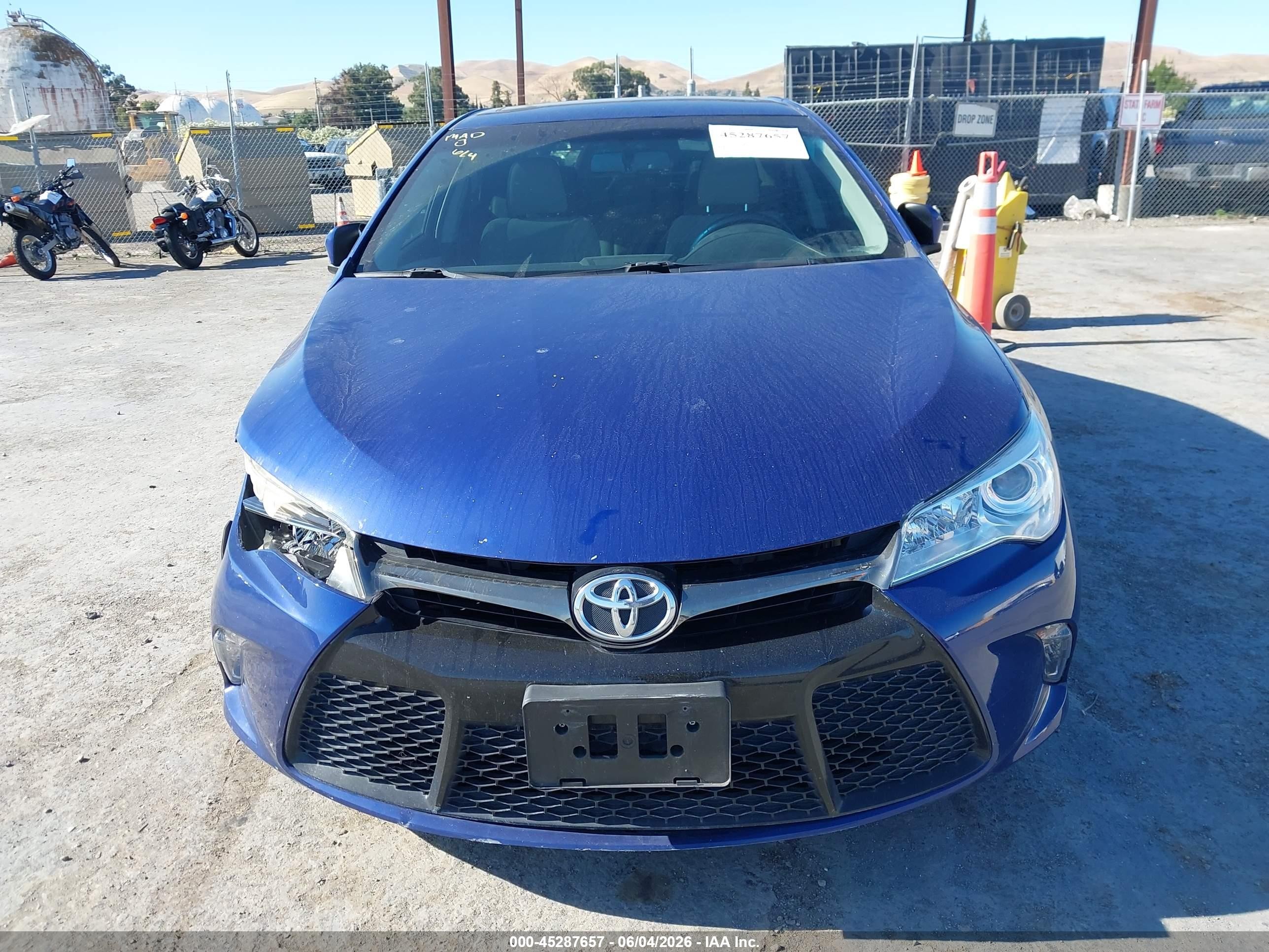 2015 Toyota Camry Xse Dark Blue vin: 4T1BF1FK7FU915544