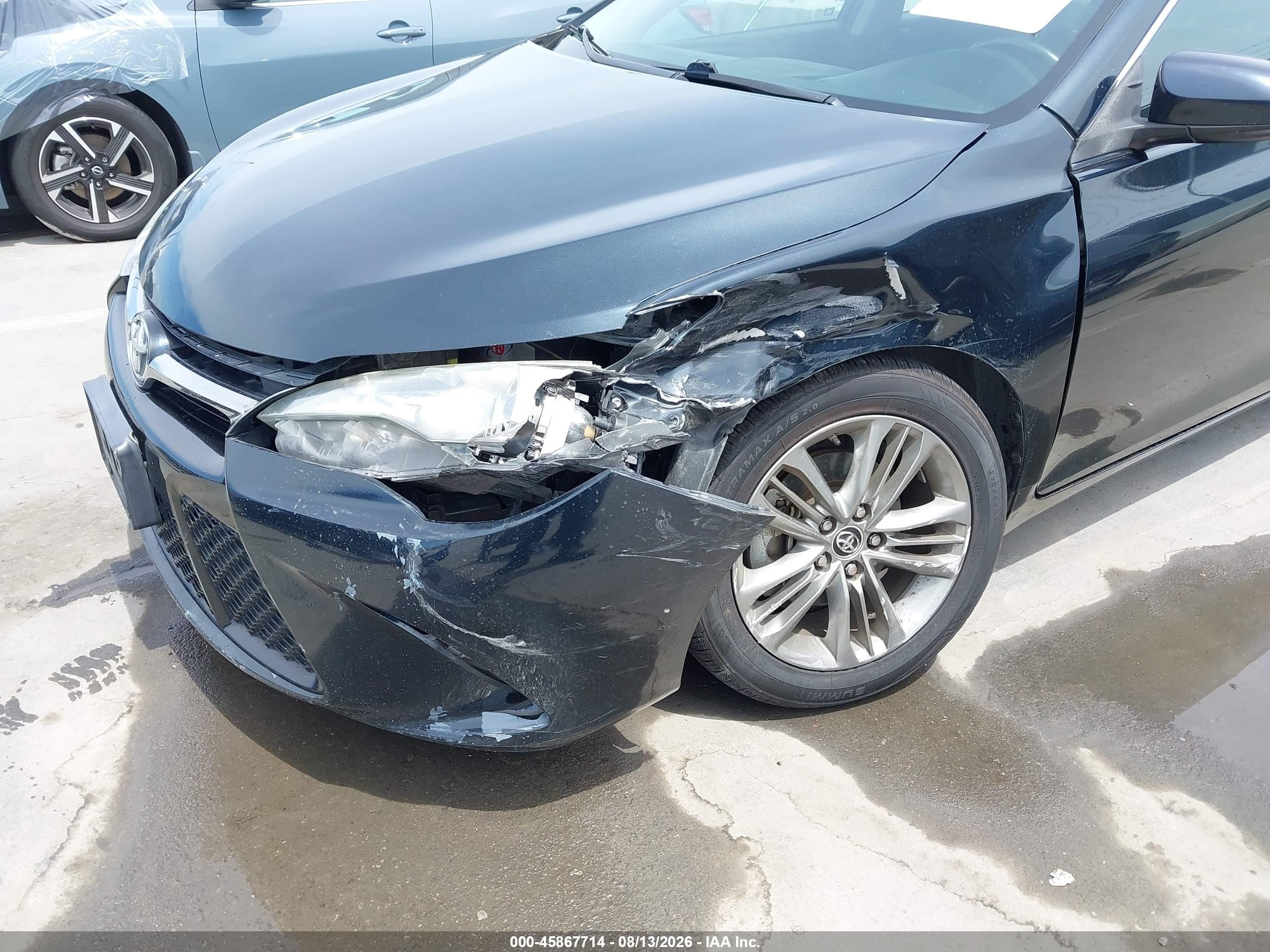 2015 Toyota Camry Se Blue vin: 4T1BF1FK7FU935681