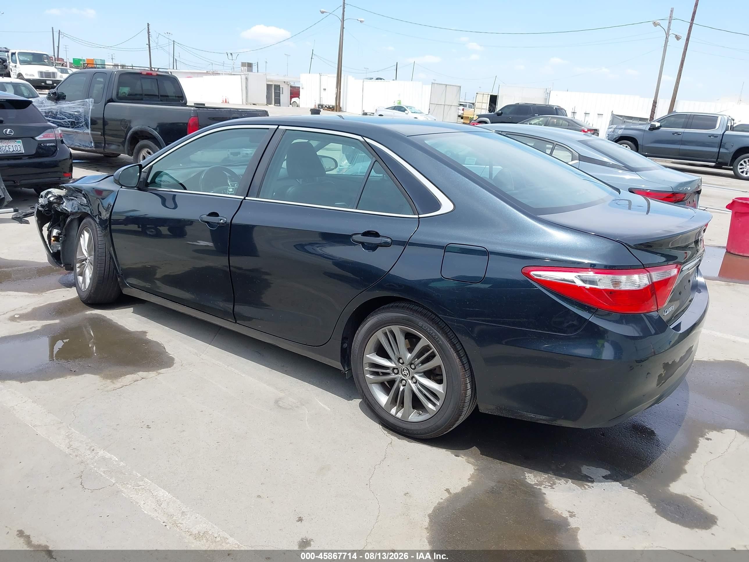 2015 Toyota Camry Se Blue vin: 4T1BF1FK7FU935681
