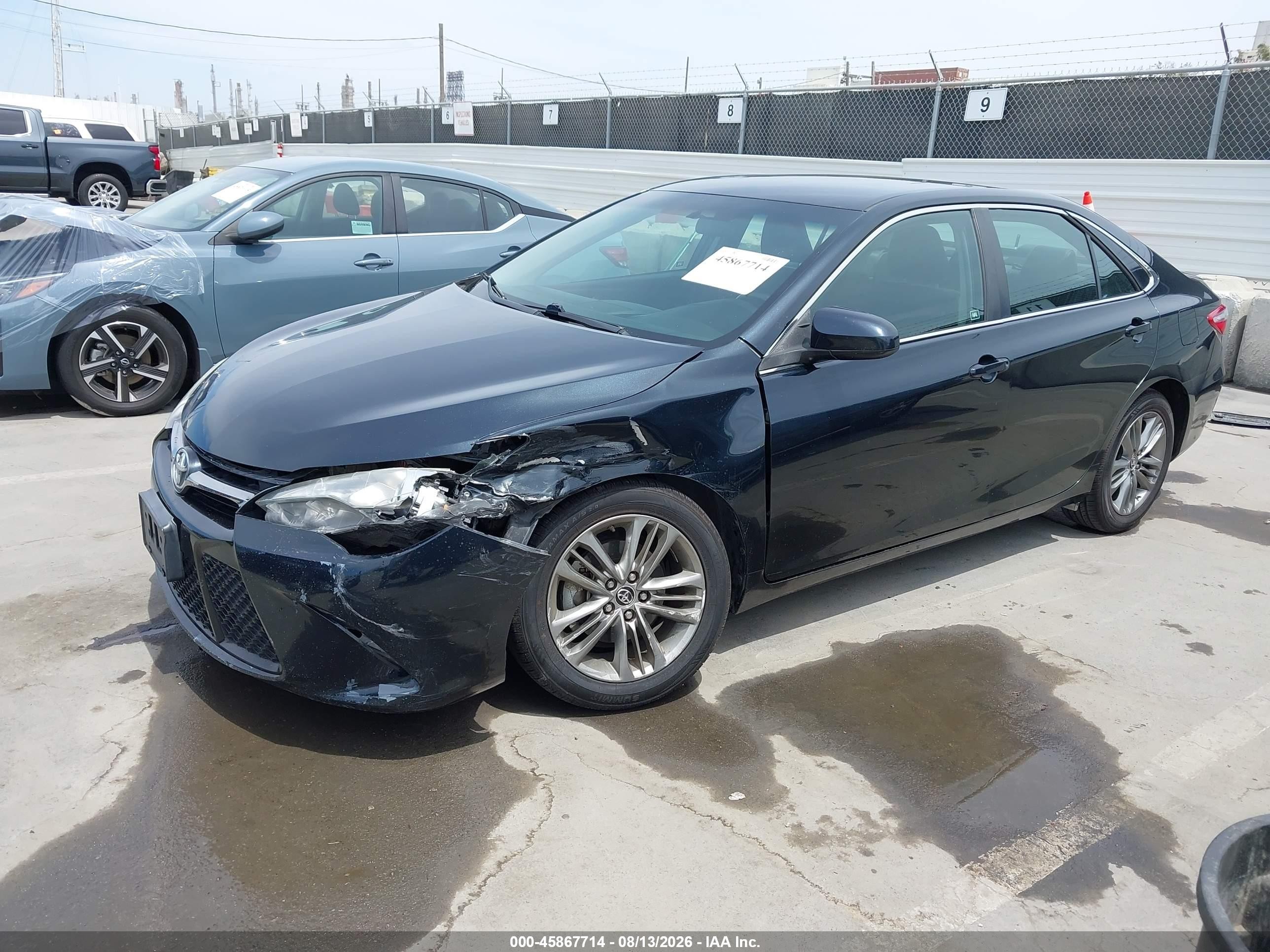 2015 Toyota Camry Se Blue vin: 4T1BF1FK7FU935681