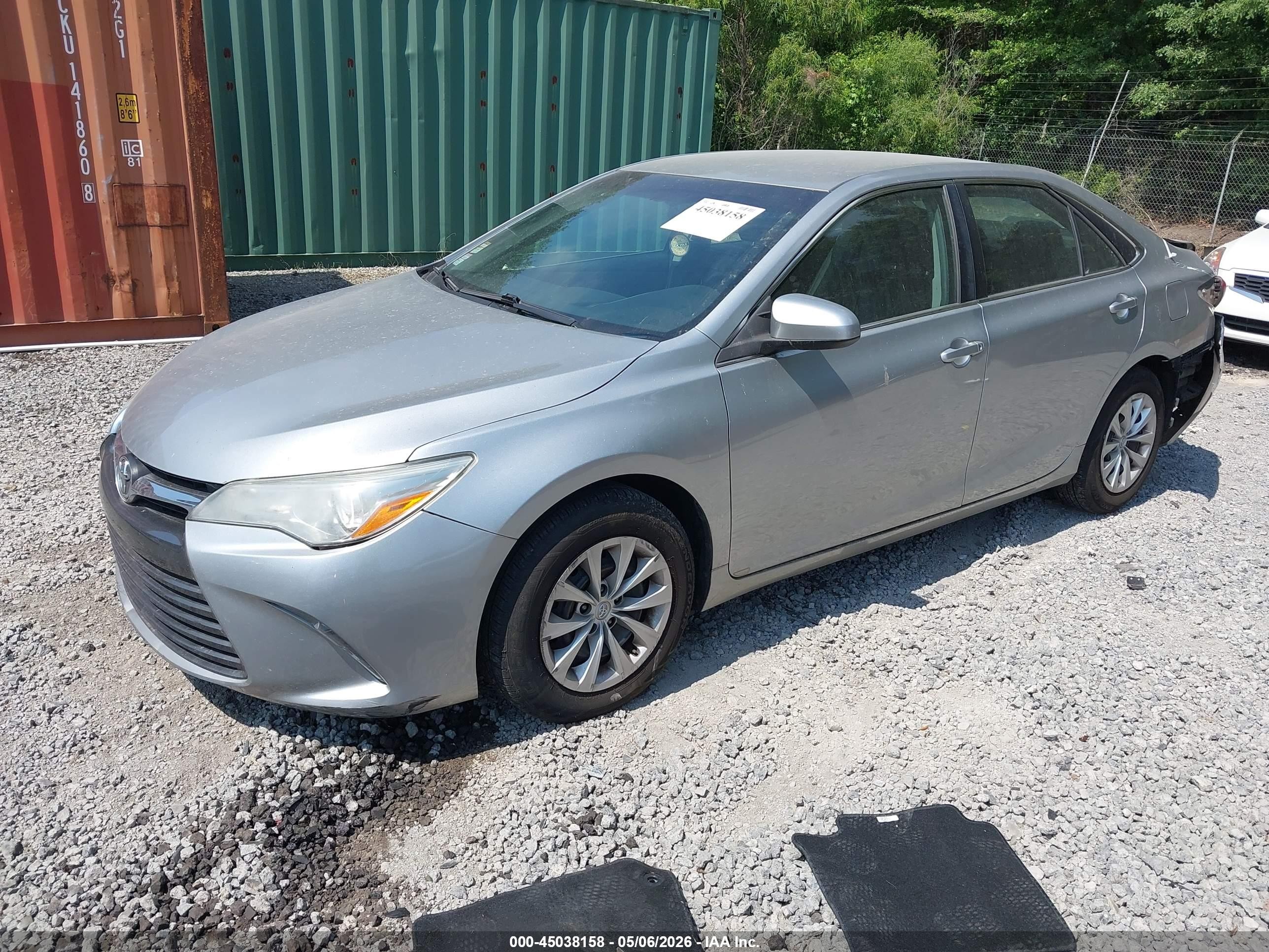 2015 Toyota Camry Le Серый vin: 4T1BF1FK7FU938516