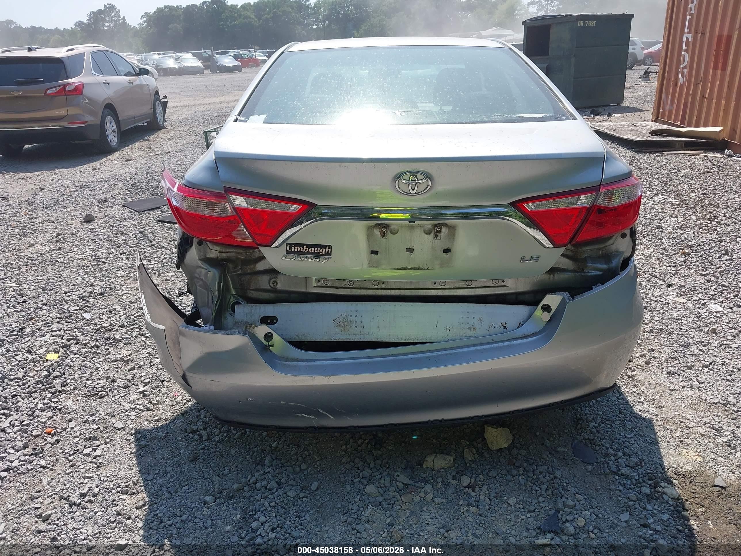 2015 Toyota Camry Le Серый vin: 4T1BF1FK7FU938516