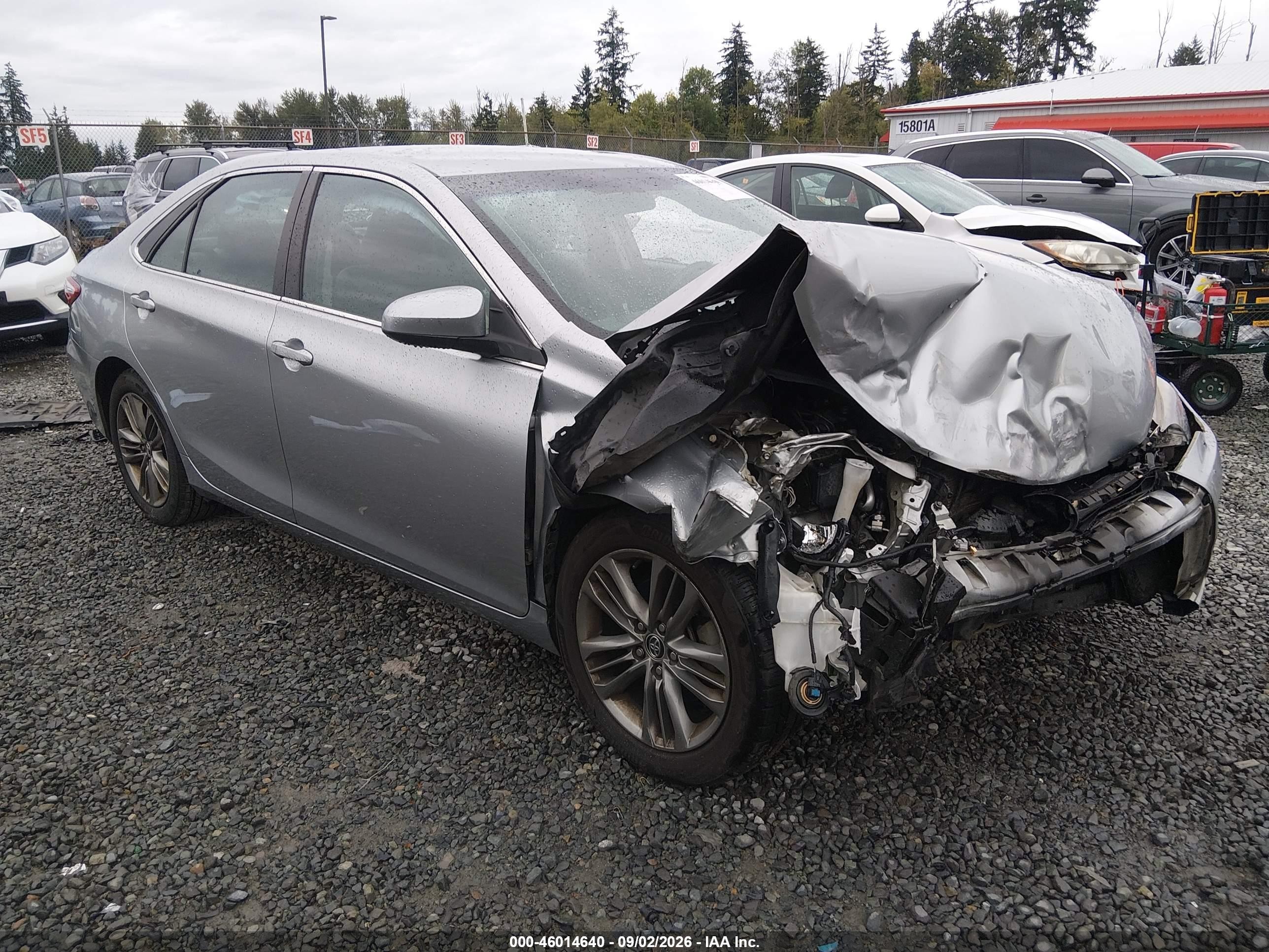 2015 Toyota Camry Se Silver vin: 4T1BF1FK7FU981527