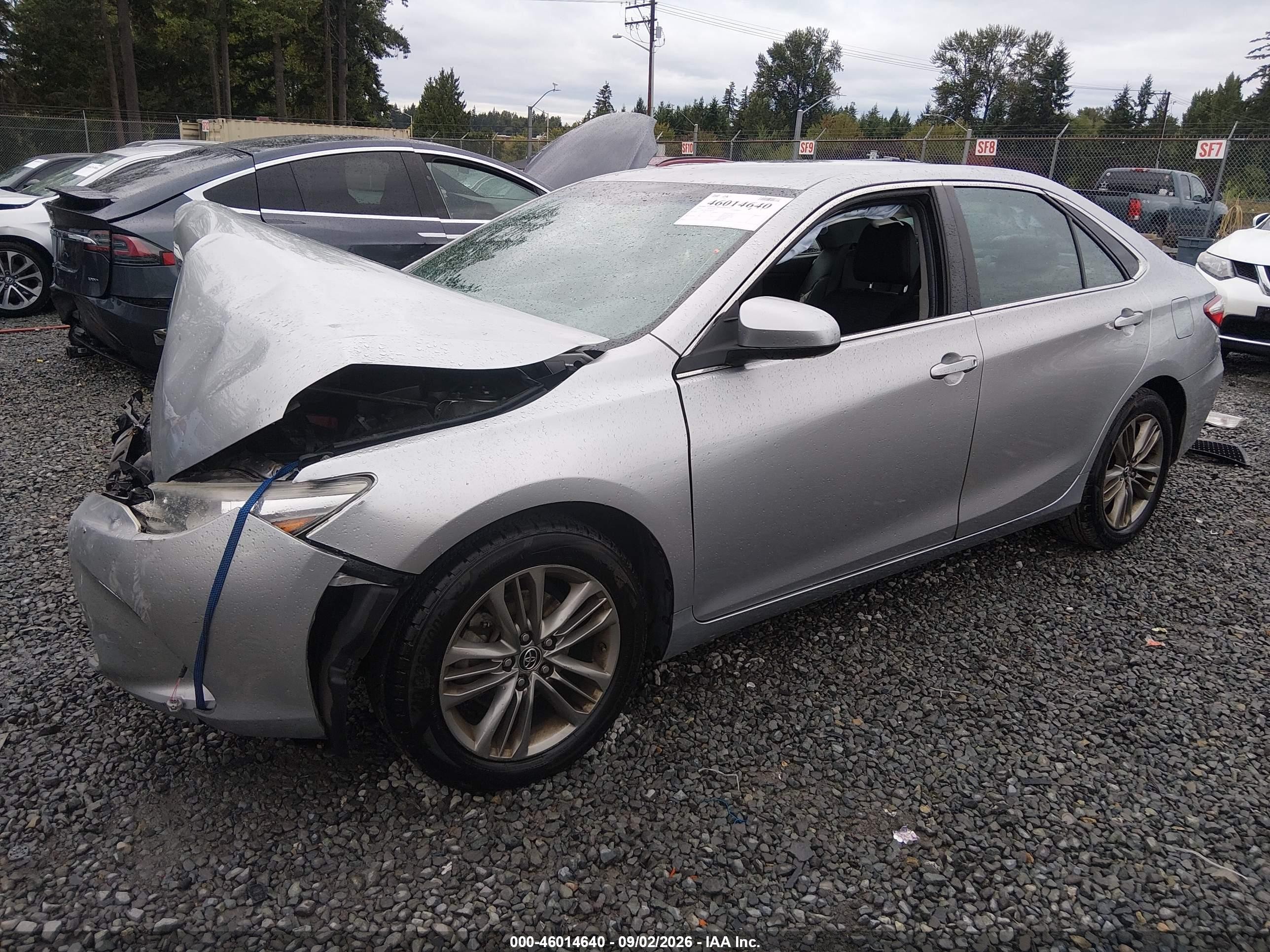 2015 Toyota Camry Se Silver vin: 4T1BF1FK7FU981527