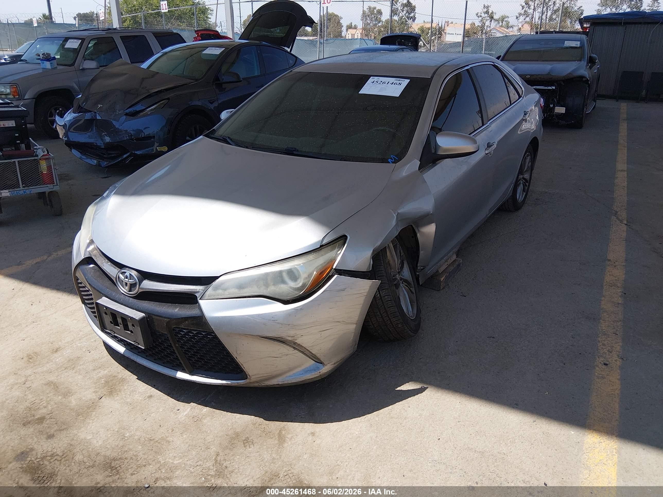 2015 Toyota Camry Se Silver vin: 4T1BF1FK7FU981964