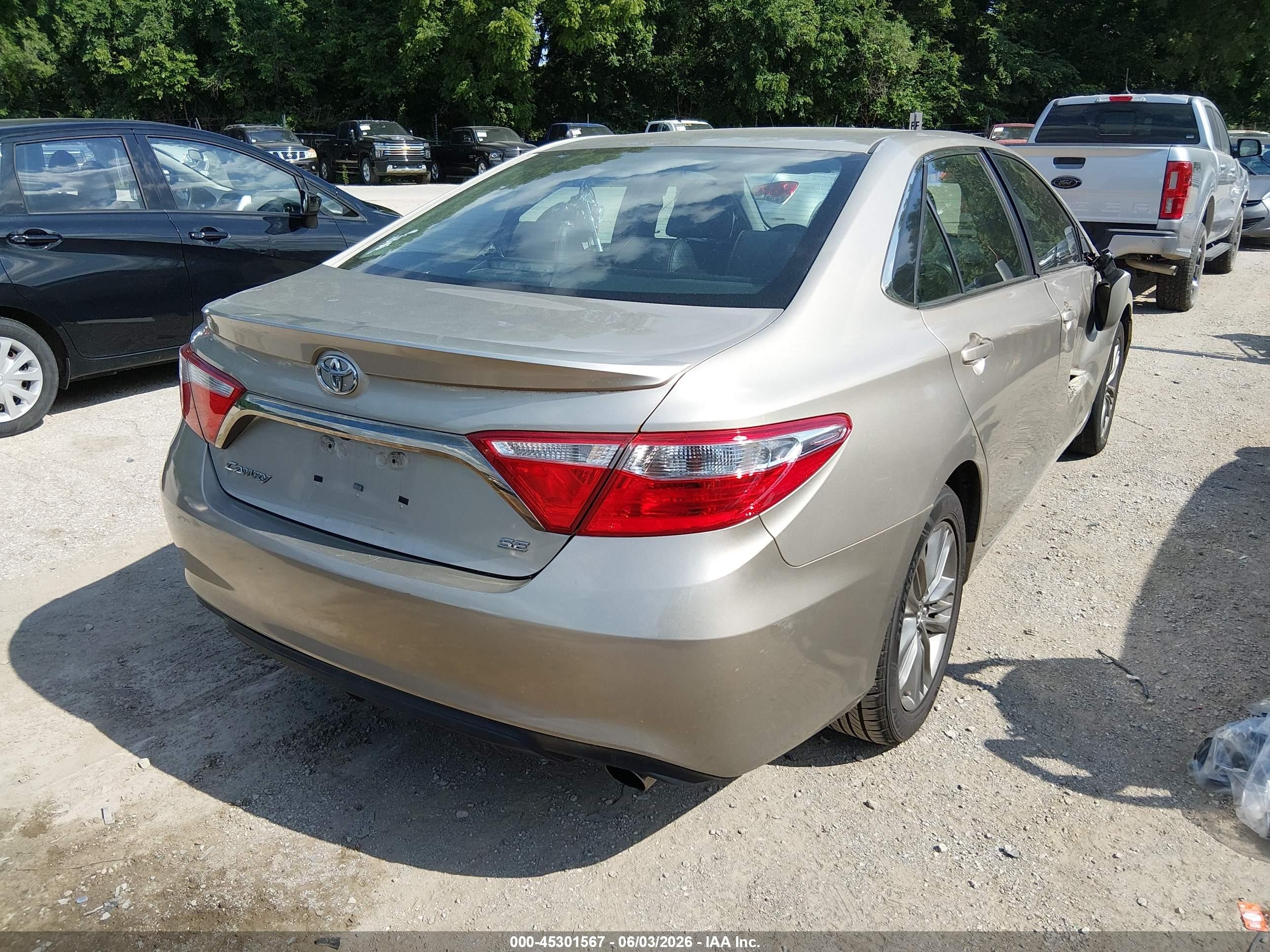 2016 Toyota Camry Se Желто-коричневый vin: 4T1BF1FK7GU161921