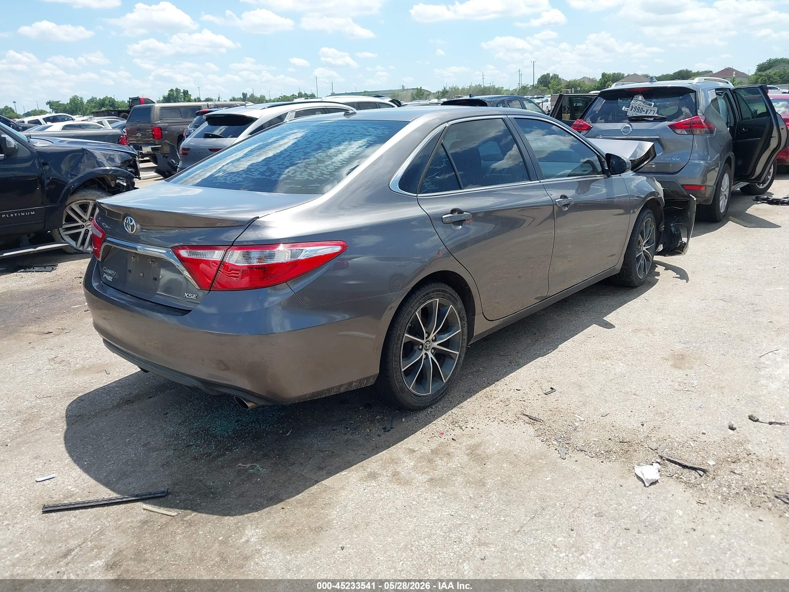 2016 Toyota Camry Xse Gray vin: 4T1BF1FK7GU519387