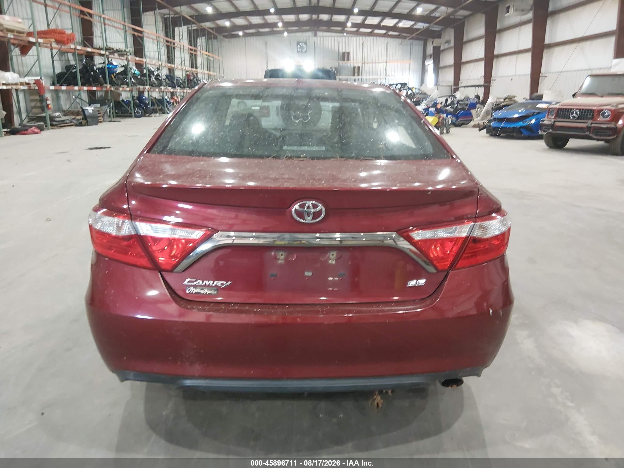 2016 Toyota Camry Se Red vin: 4T1BF1FK7GU572784
