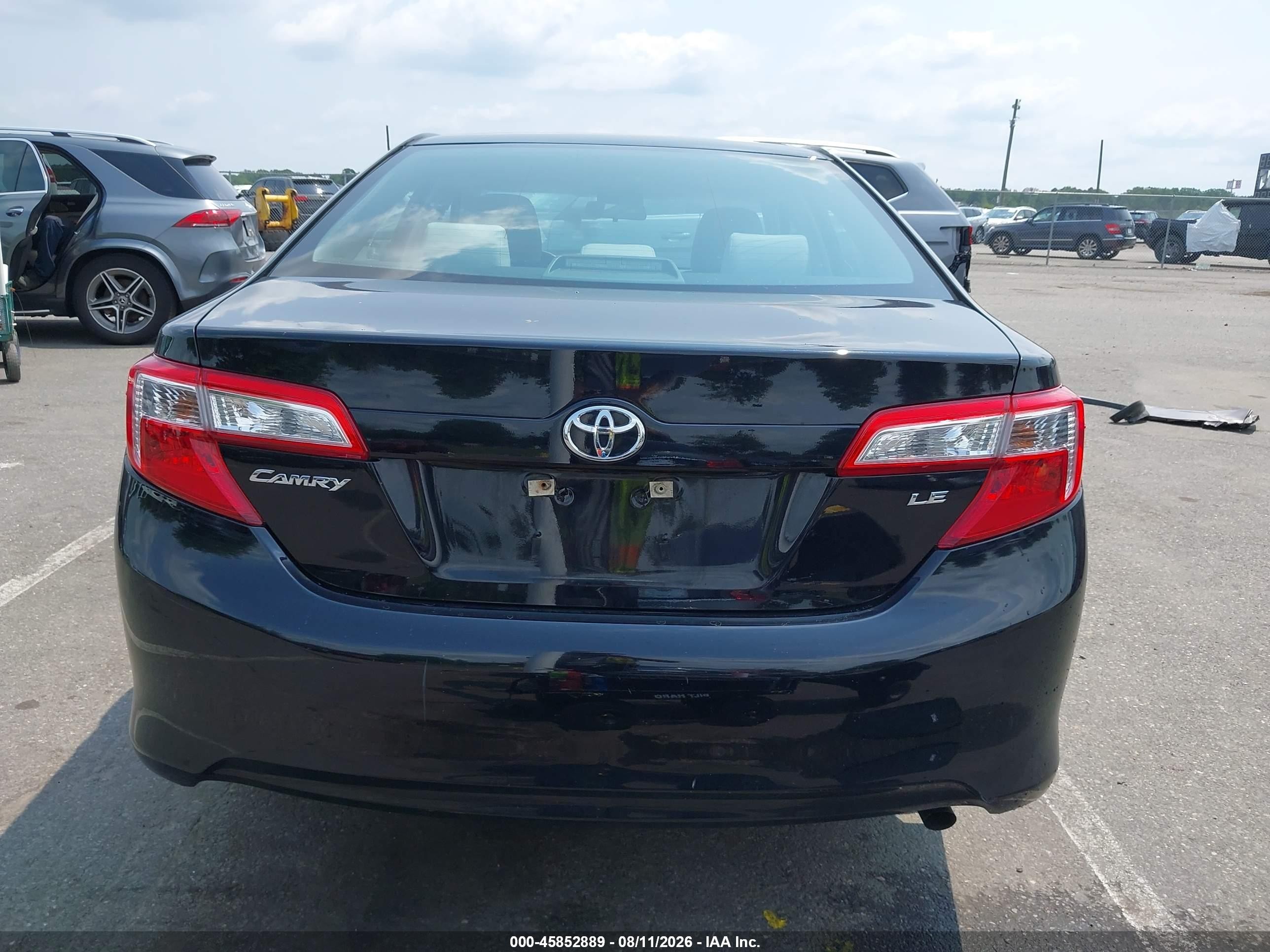 2012 Toyota Camry Le Black vin: 4T1BF1FK8CU005087