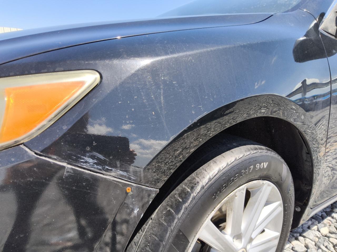 2012 Toyota Camry Xle Black vin: 4T1BF1FK8CU011892 Damage: Left Front Fender, Dent(S) W/ Paint Dmg, 3 To 4 Inches