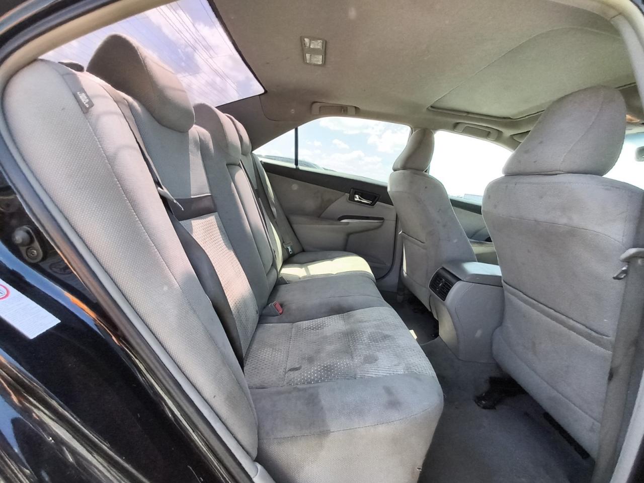 2012 Toyota Camry Xle Black vin: 4T1BF1FK8CU011892 Damage: Left Rear Seat Cushion, Stained, Permanent