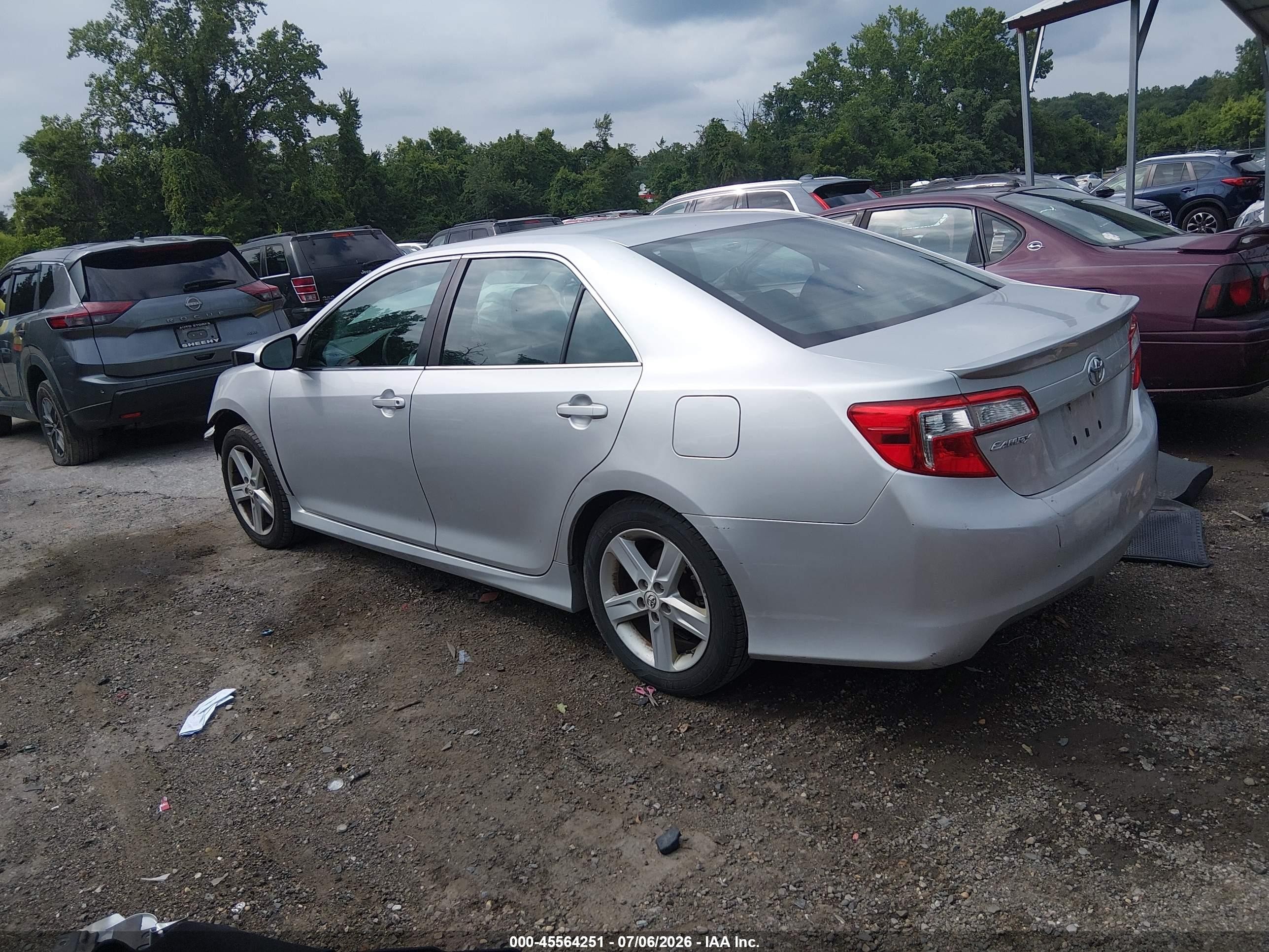 2012 Toyota Camry Se Silver vin: 4T1BF1FK8CU032404