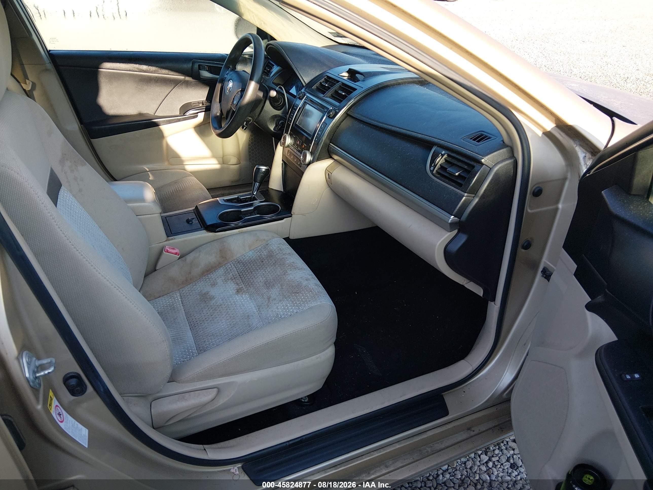 2012 Toyota Camry Le Champagne vin: 4T1BF1FK8CU041975