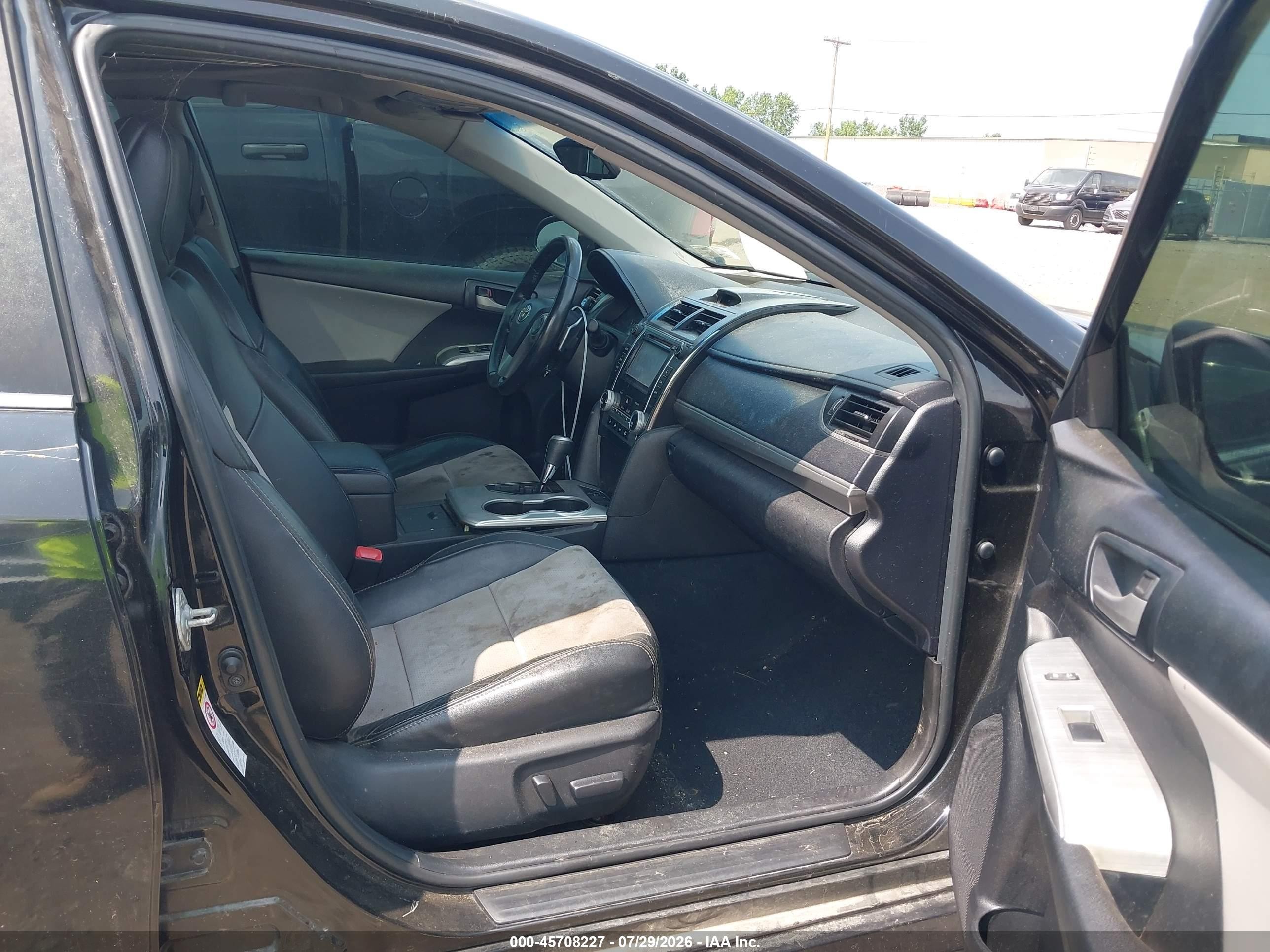 2012 Toyota Camry Se Black vin: 4T1BF1FK8CU044049