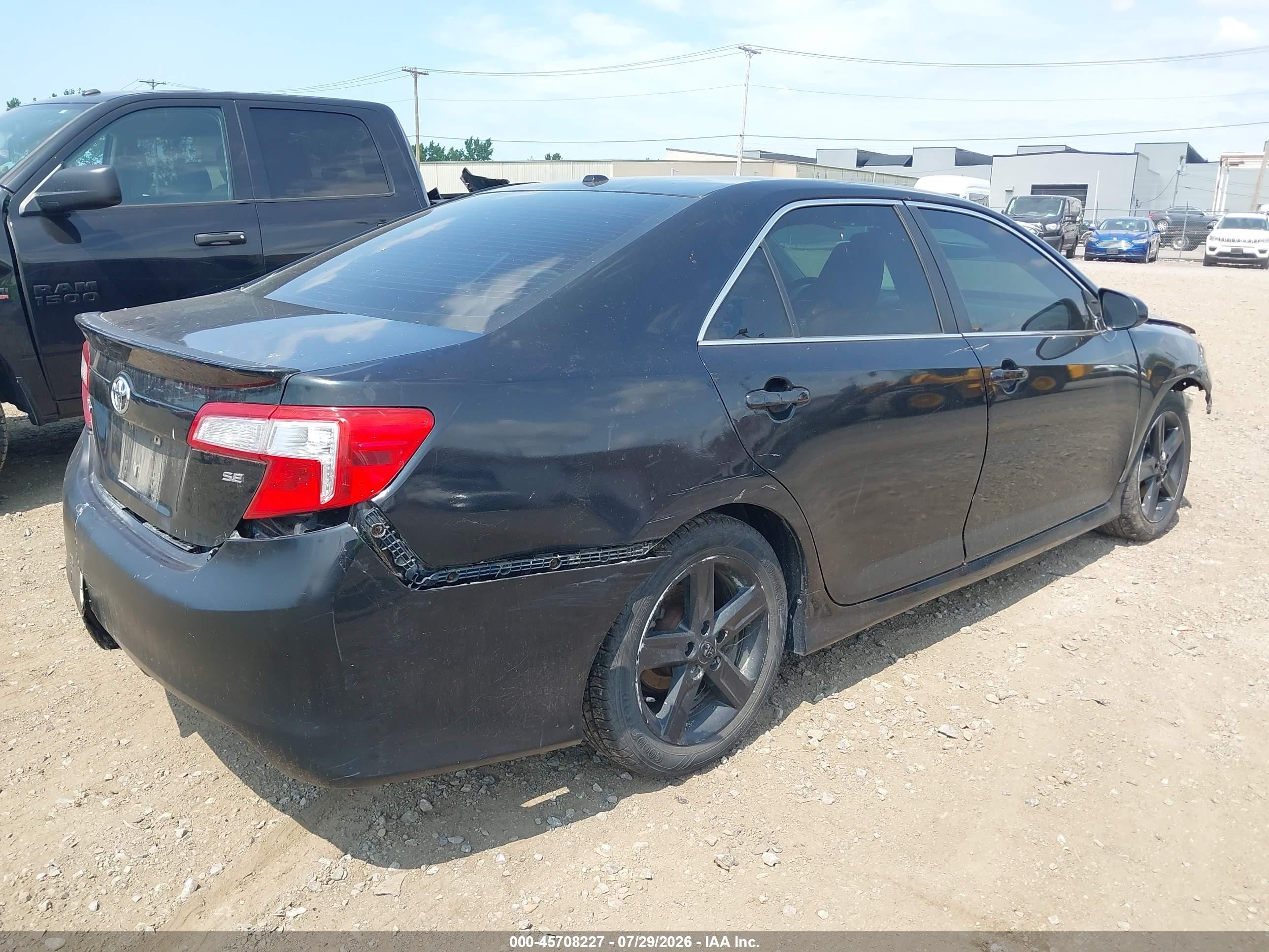 2012 Toyota Camry Se Black vin: 4T1BF1FK8CU044049
