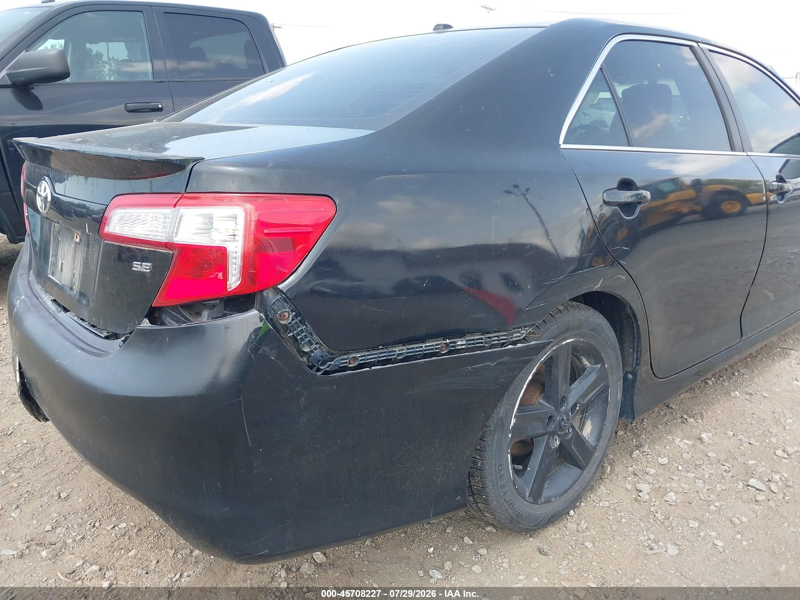 2012 Toyota Camry Se Black vin: 4T1BF1FK8CU044049