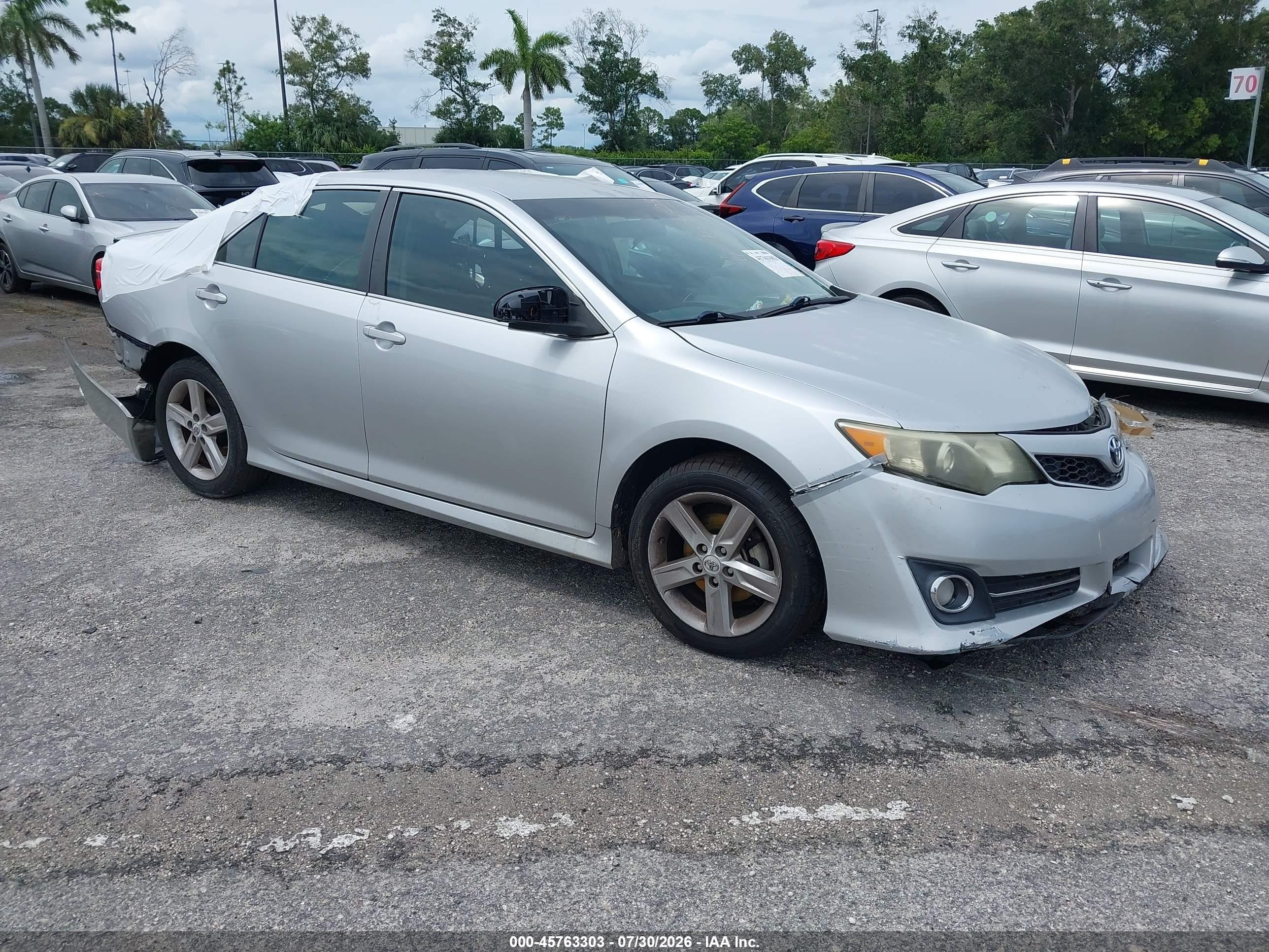 2012 Toyota Camry Se Silver vin: 4T1BF1FK8CU061465