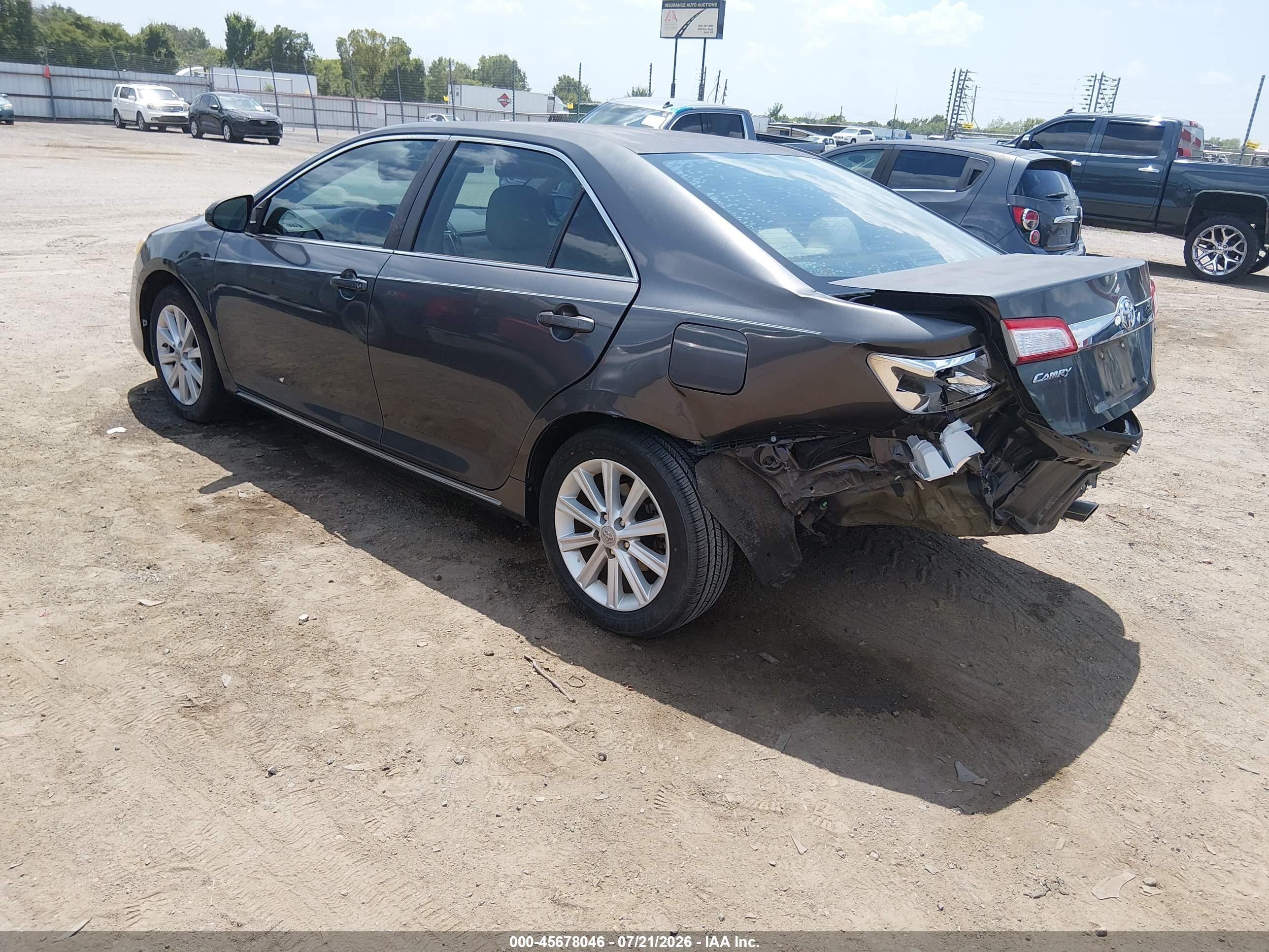 2012 Toyota Camry Xle Gray vin: 4T1BF1FK8CU075186