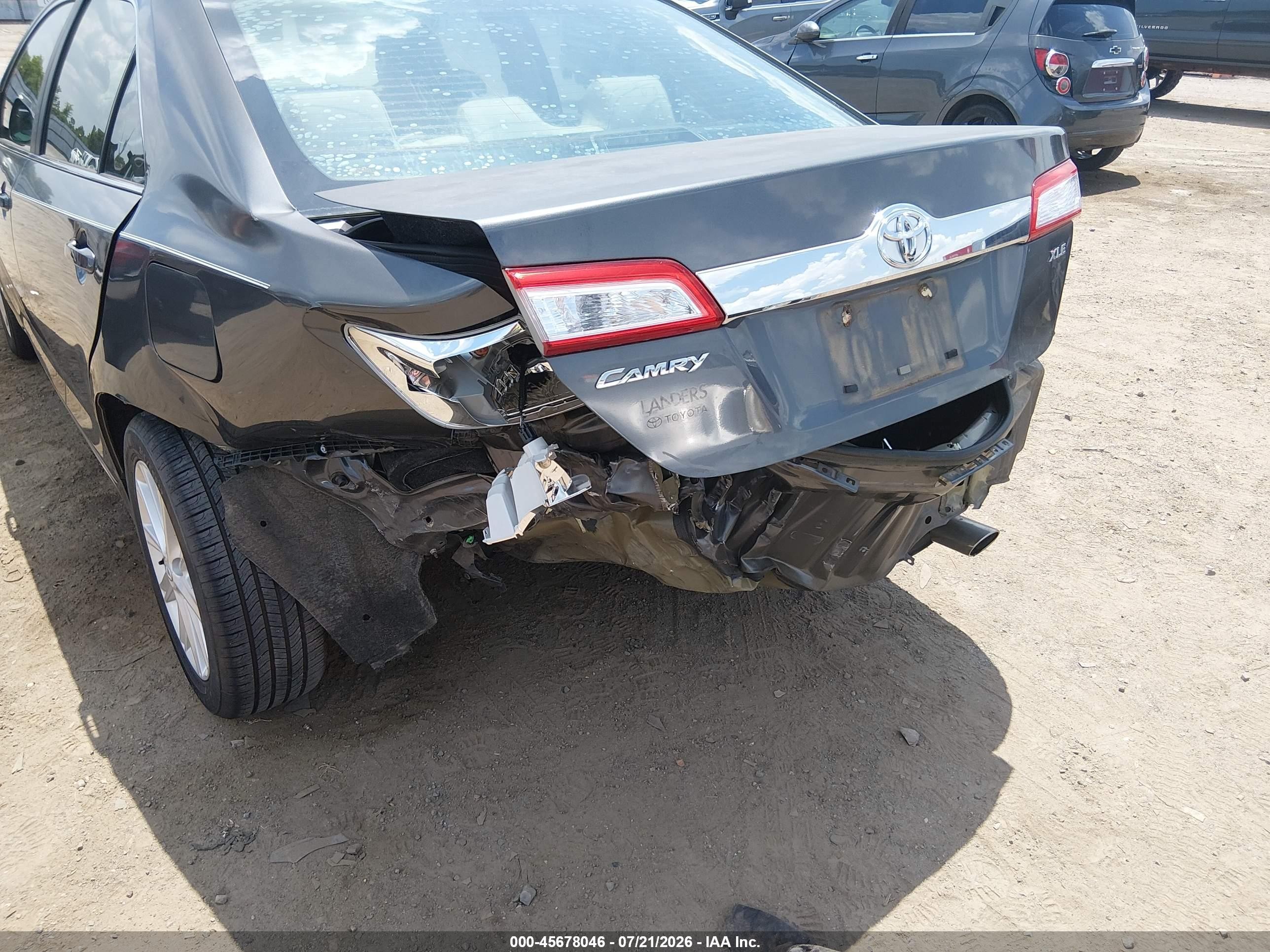 2012 Toyota Camry Xle Gray vin: 4T1BF1FK8CU075186