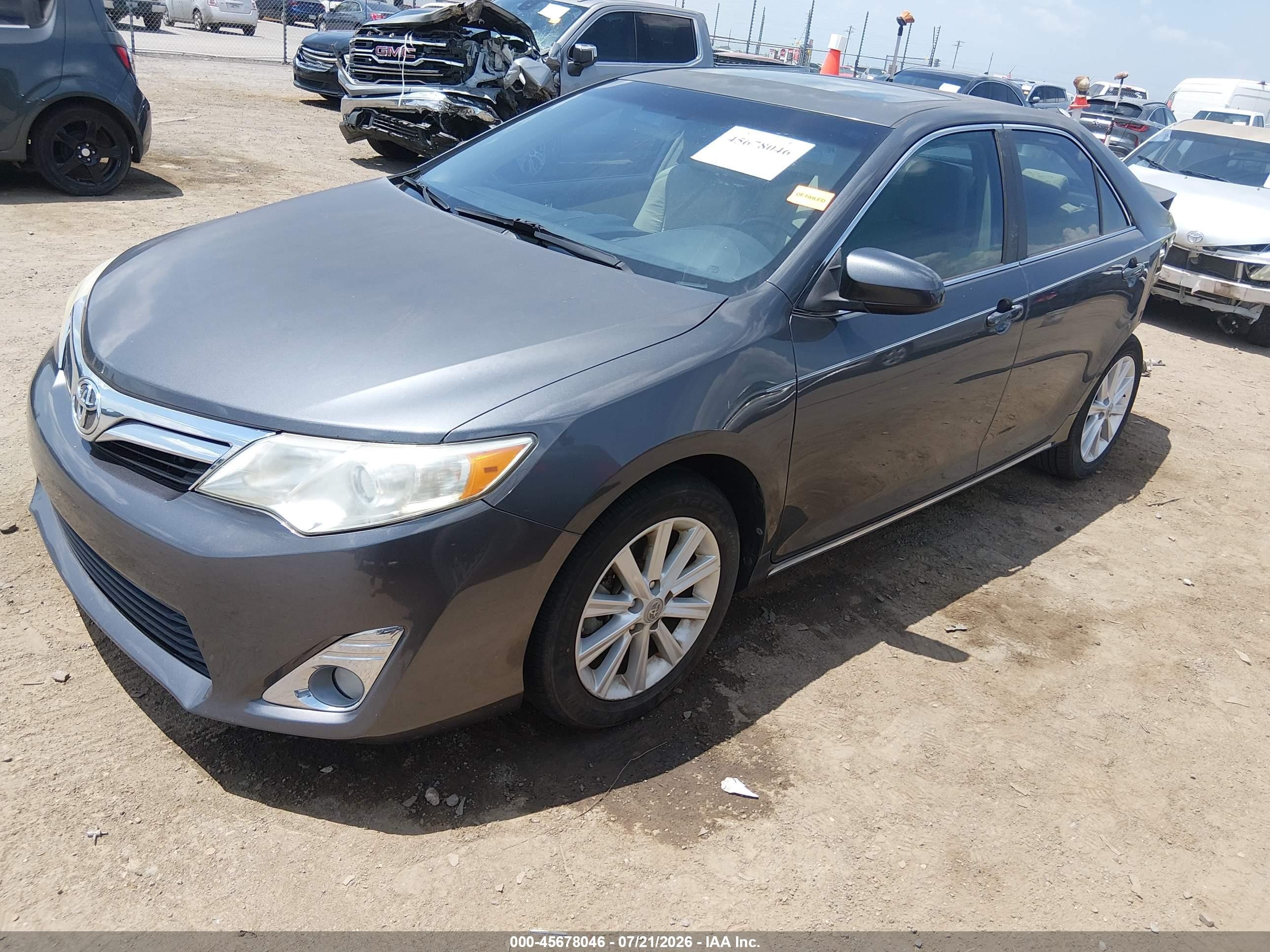 2012 Toyota Camry Xle Gray vin: 4T1BF1FK8CU075186