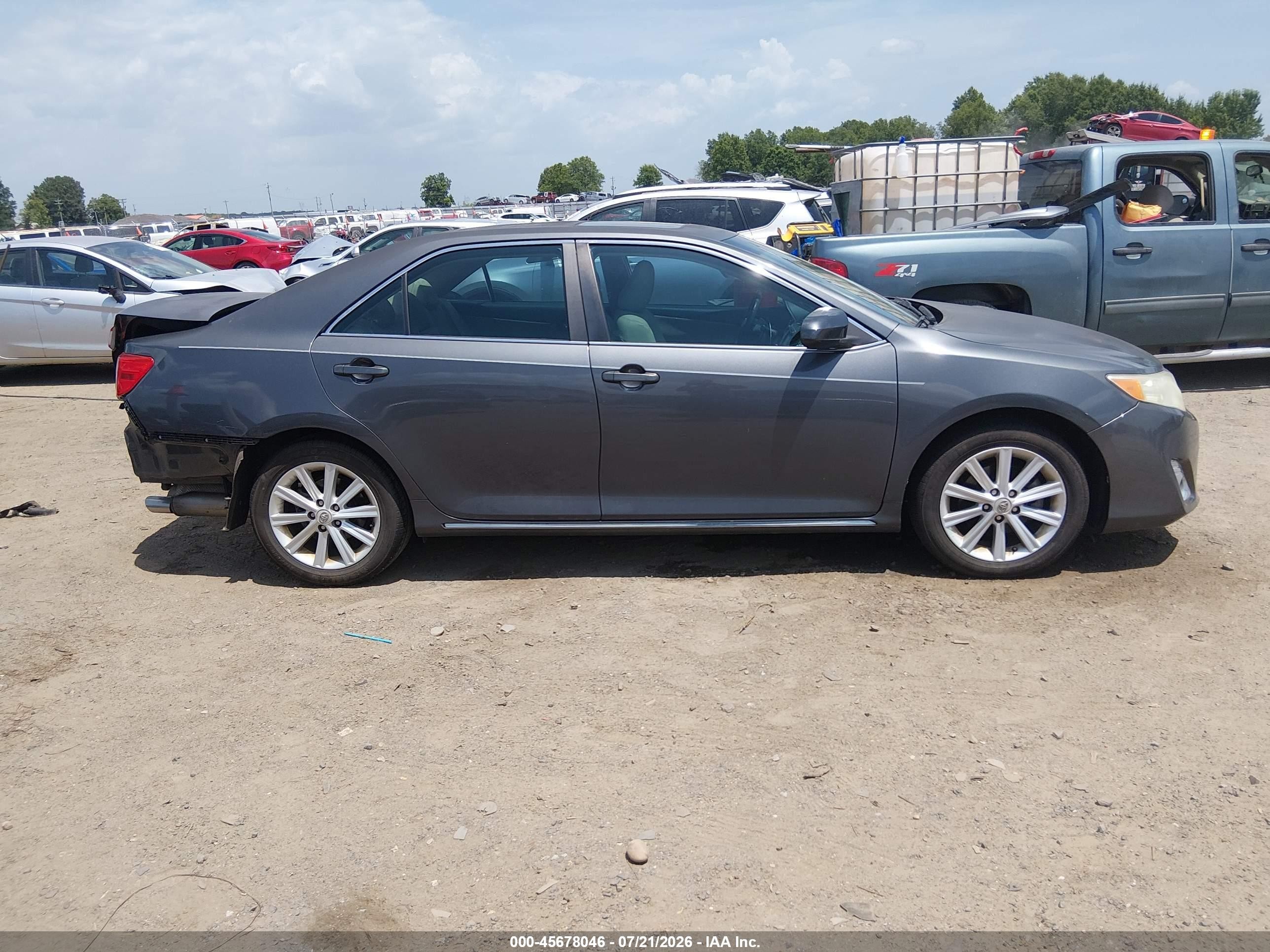 2012 Toyota Camry Xle Gray vin: 4T1BF1FK8CU075186