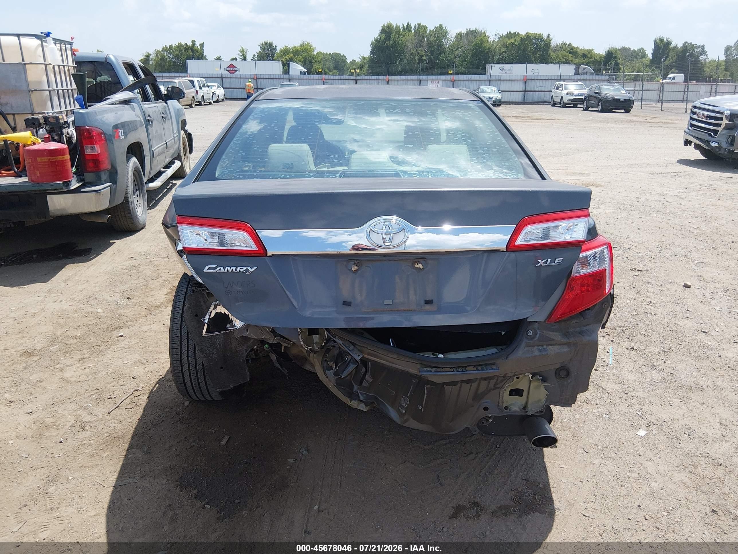 2012 Toyota Camry Xle Gray vin: 4T1BF1FK8CU075186