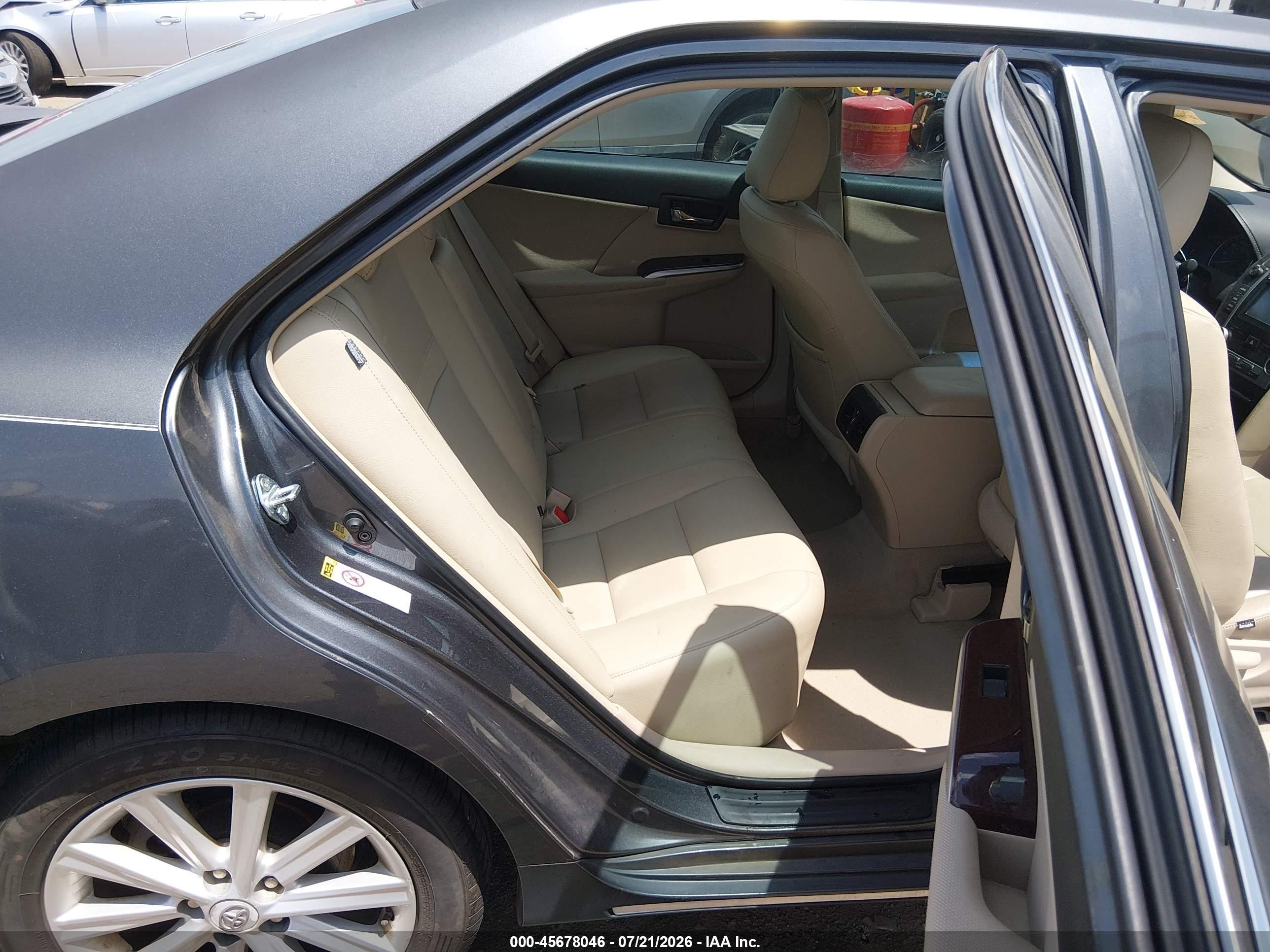 2012 Toyota Camry Xle Gray vin: 4T1BF1FK8CU075186