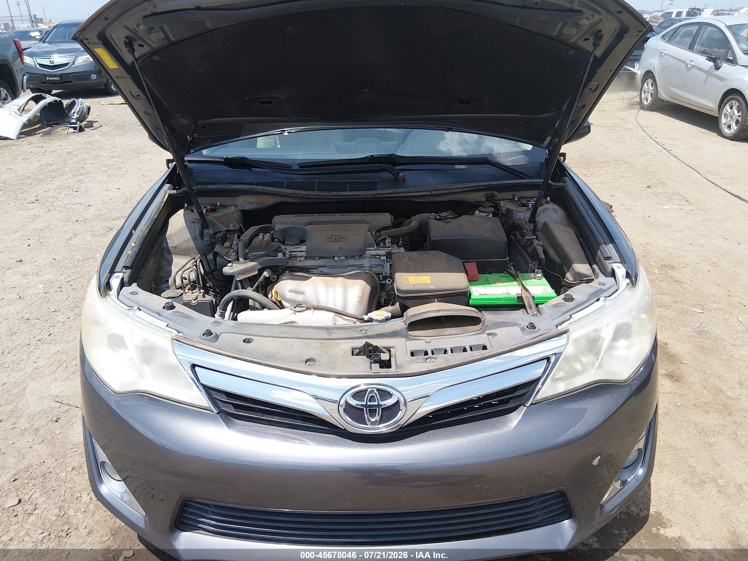 2012 Toyota Camry Xle Gray vin: 4T1BF1FK8CU075186