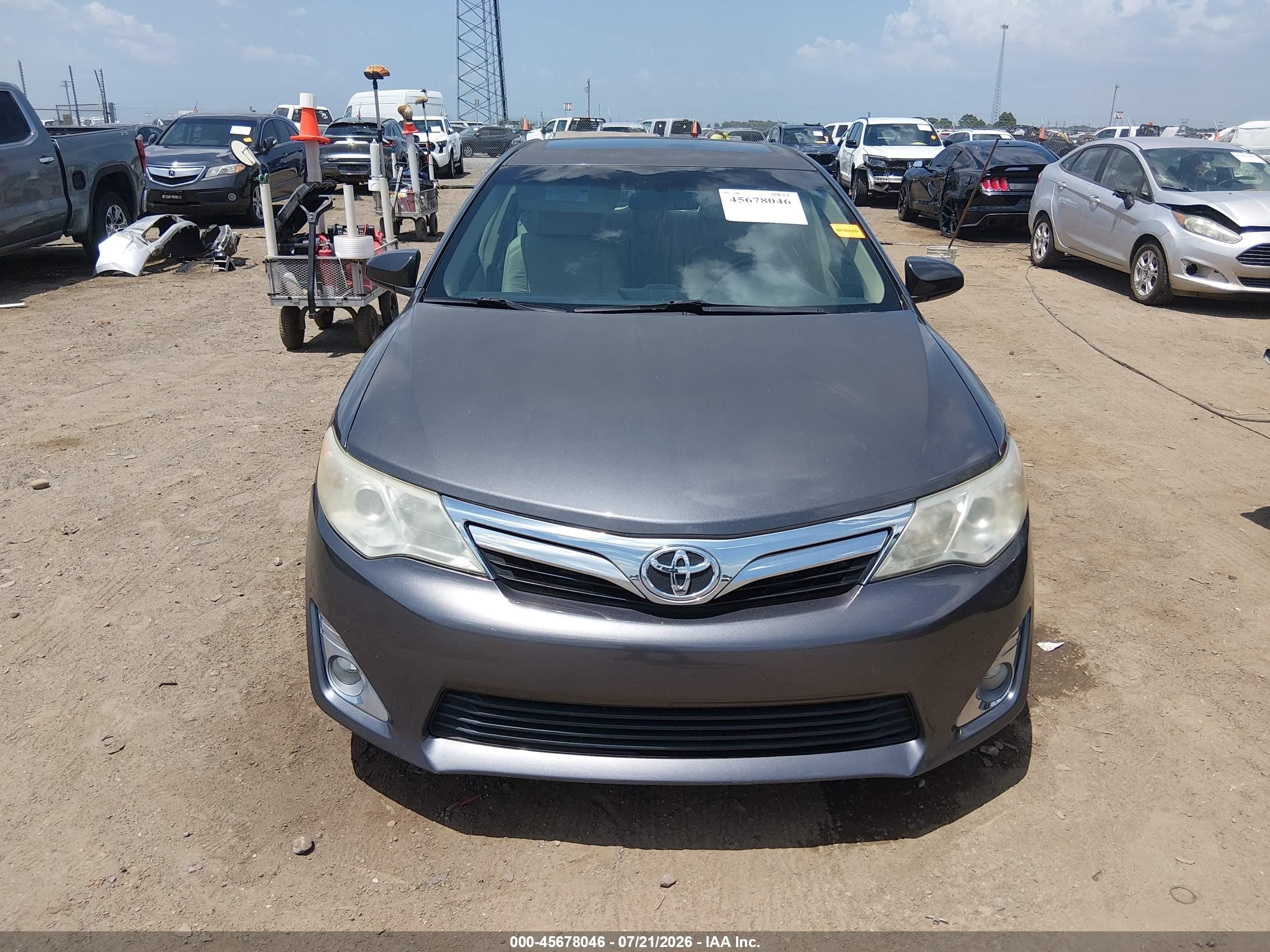 2012 Toyota Camry Xle Gray vin: 4T1BF1FK8CU075186