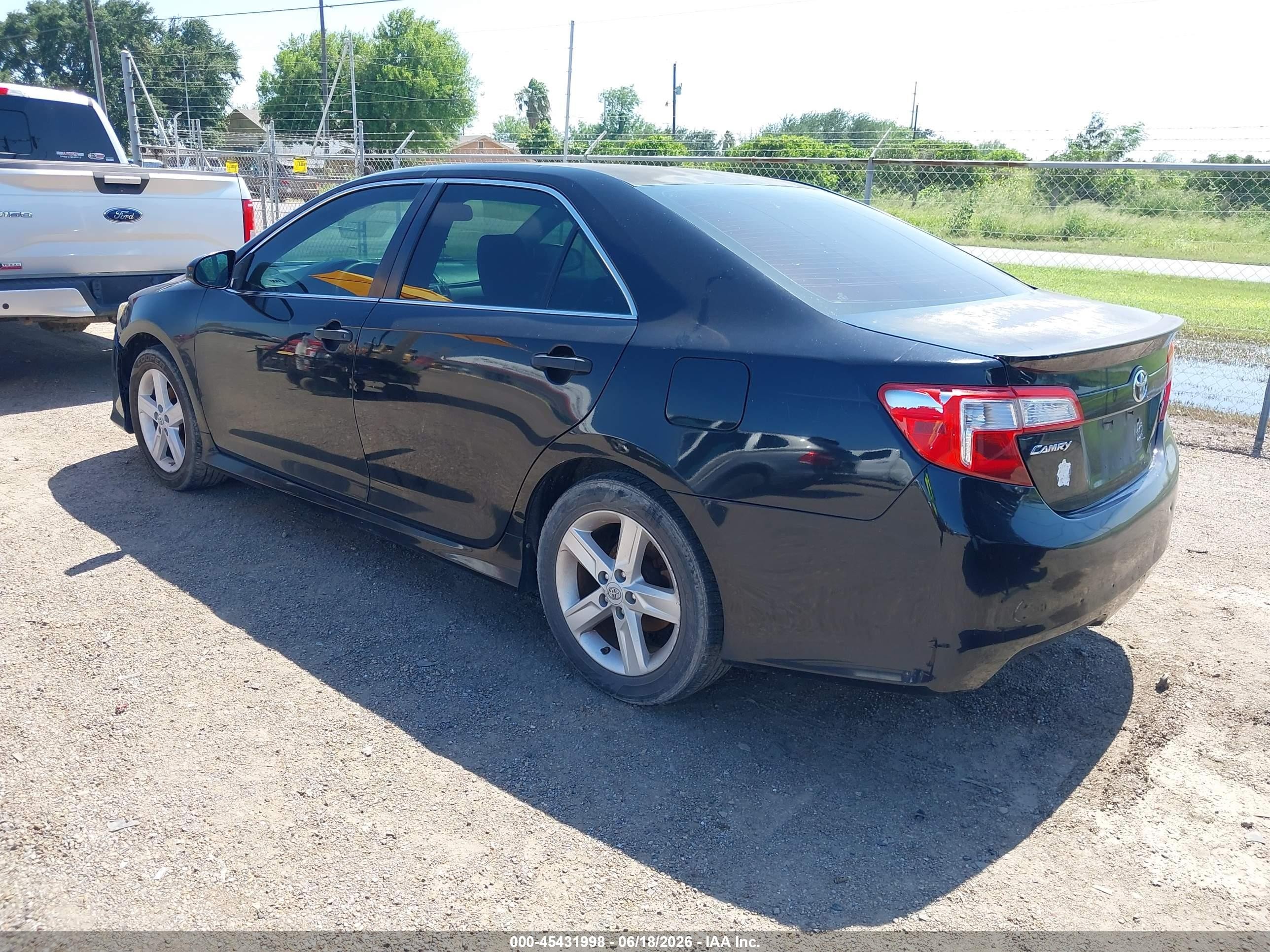 2012 Toyota Camry Se Black vin: 4T1BF1FK8CU077651
