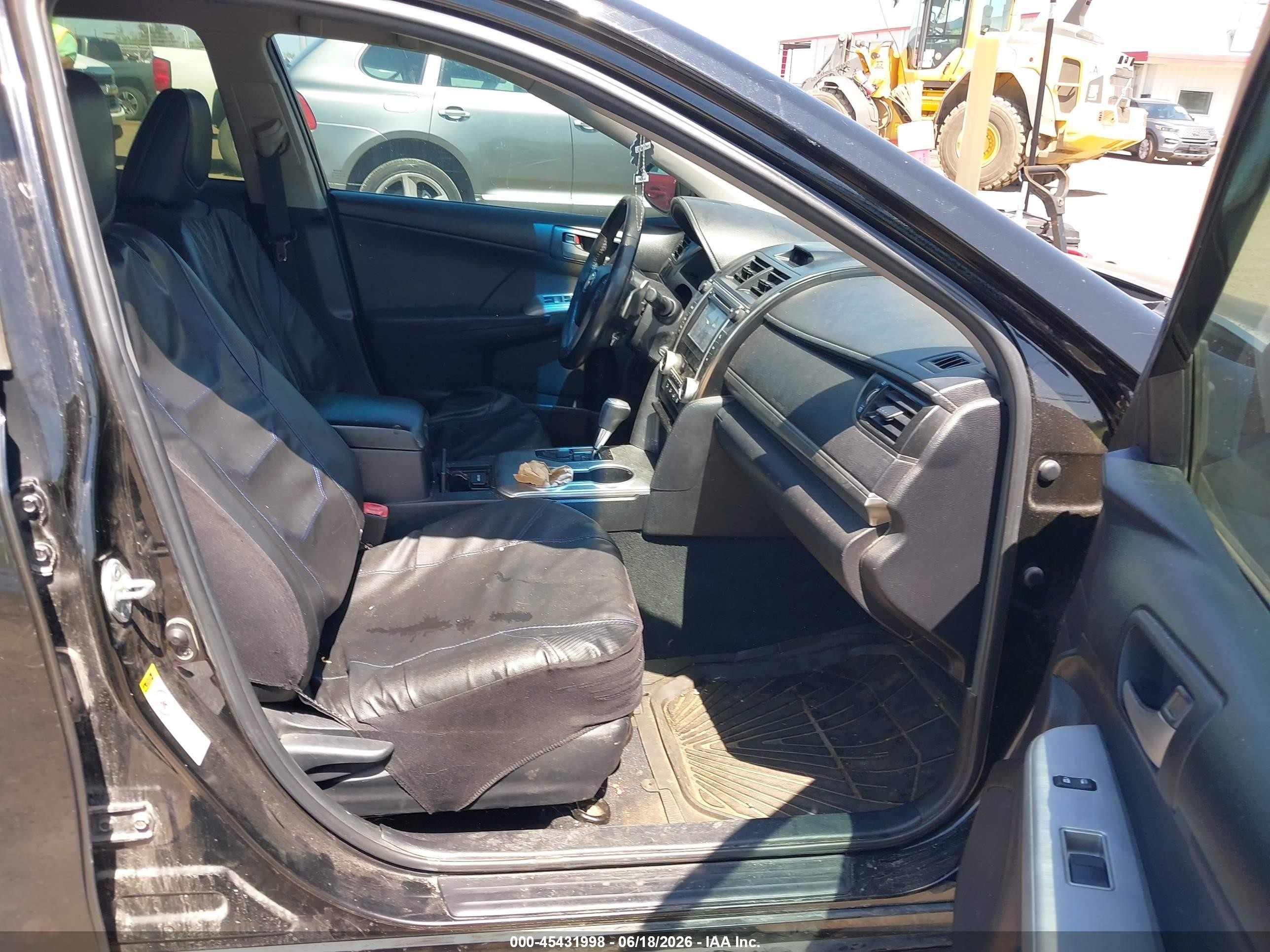 2012 Toyota Camry Se Black vin: 4T1BF1FK8CU077651