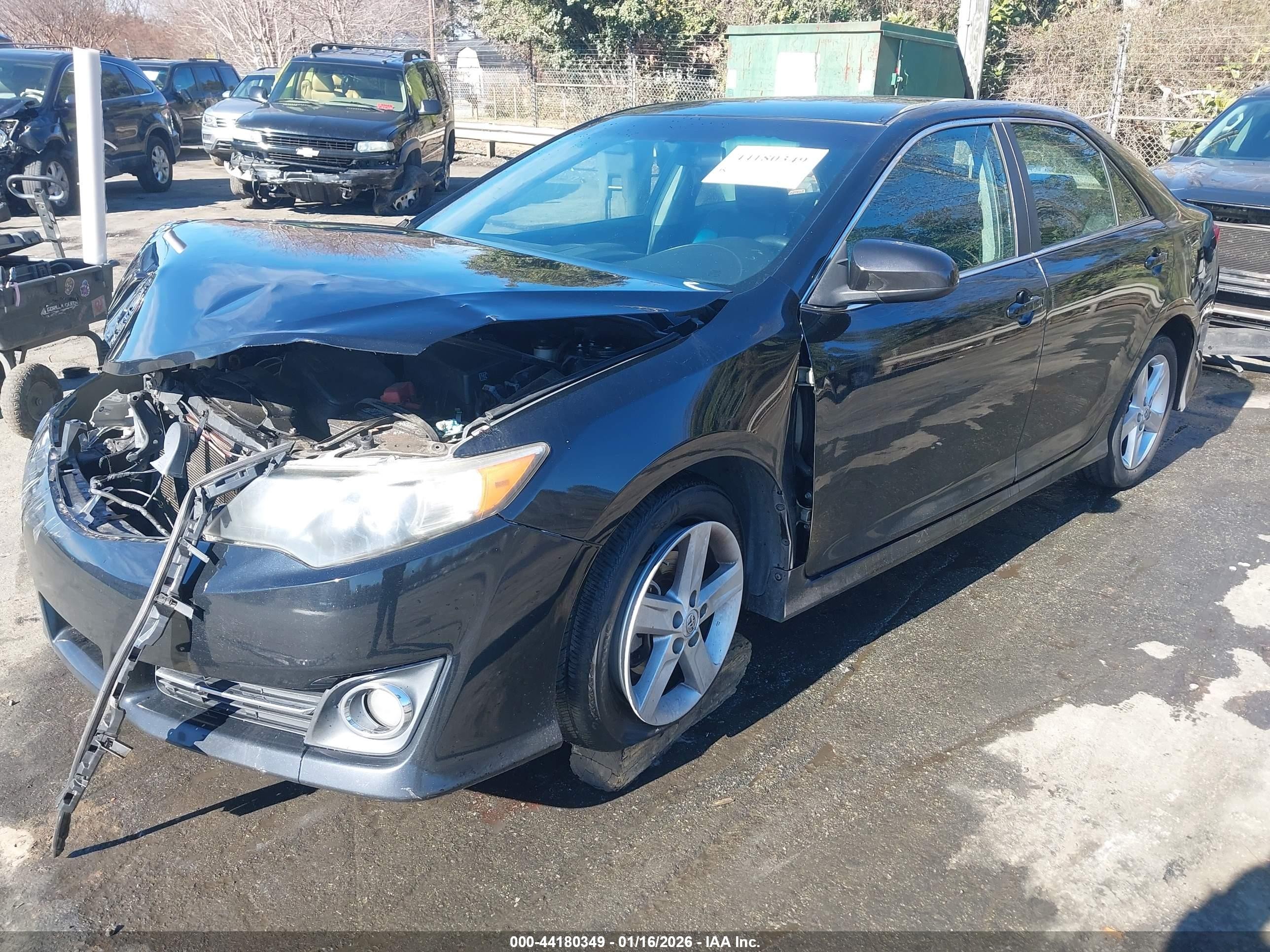 2012 Toyota Camry Se Black vin: 4T1BF1FK8CU097883