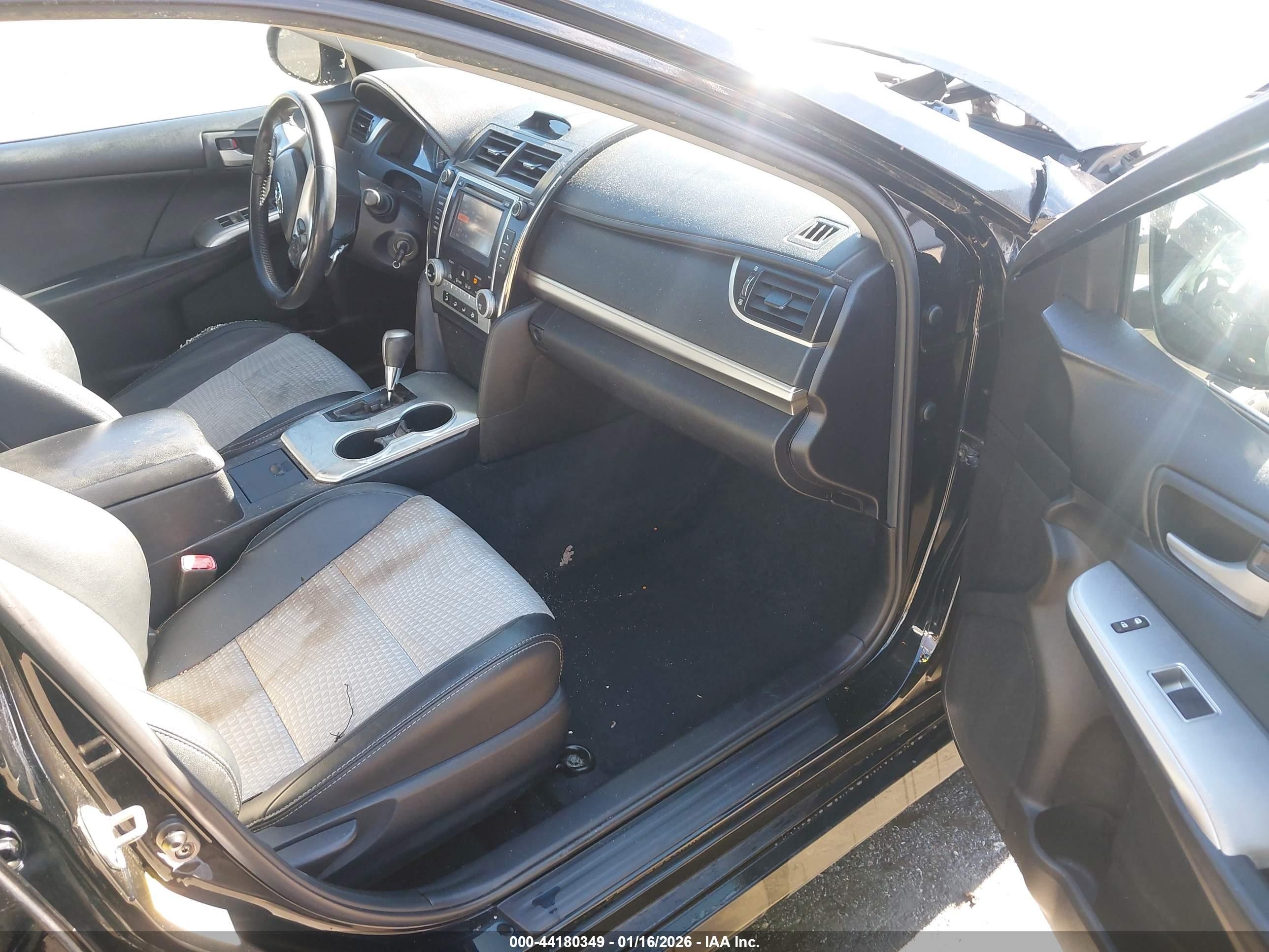 2012 Toyota Camry Se Black vin: 4T1BF1FK8CU097883