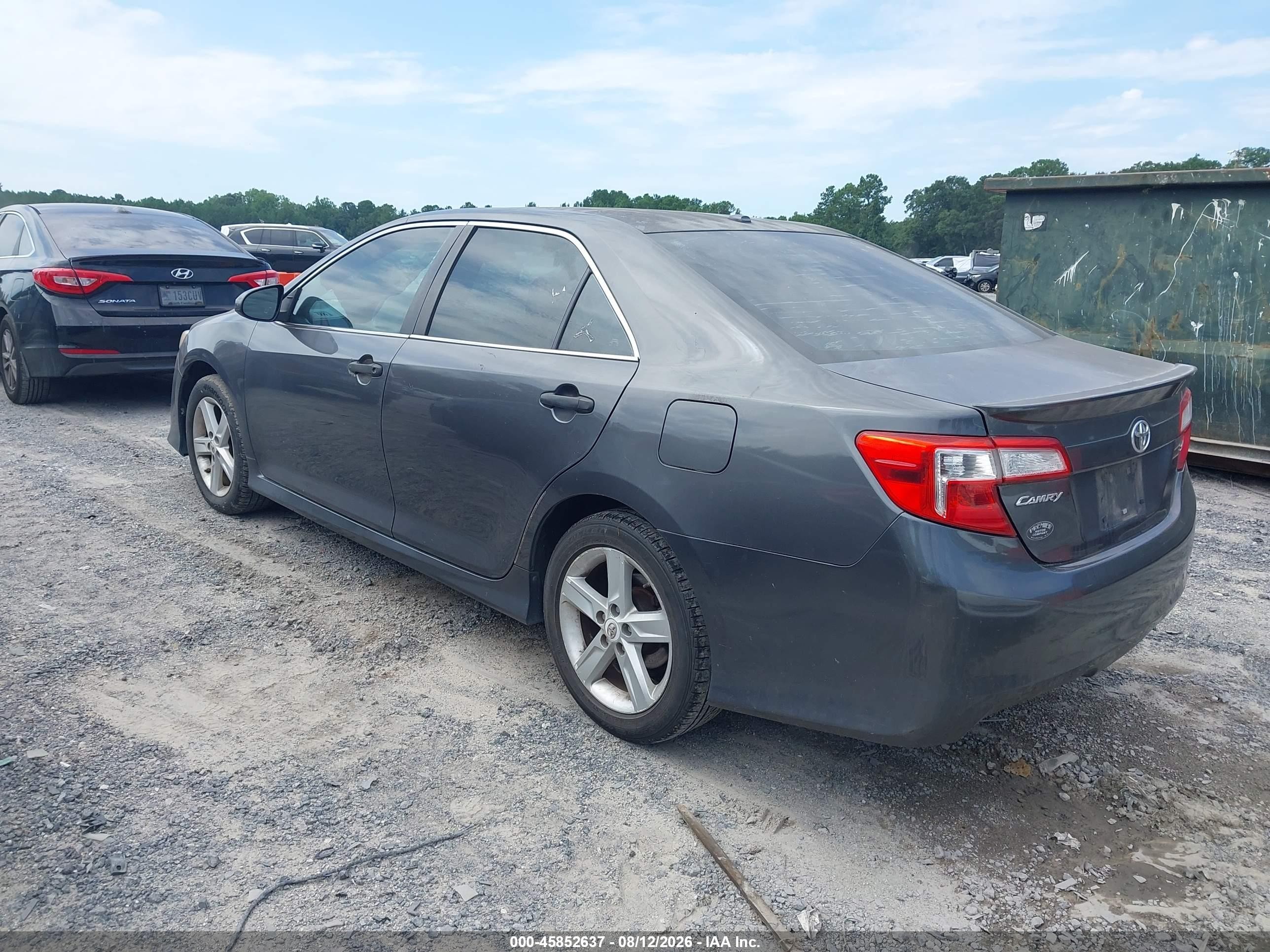 2012 Toyota Camry Se Gray vin: 4T1BF1FK8CU108624