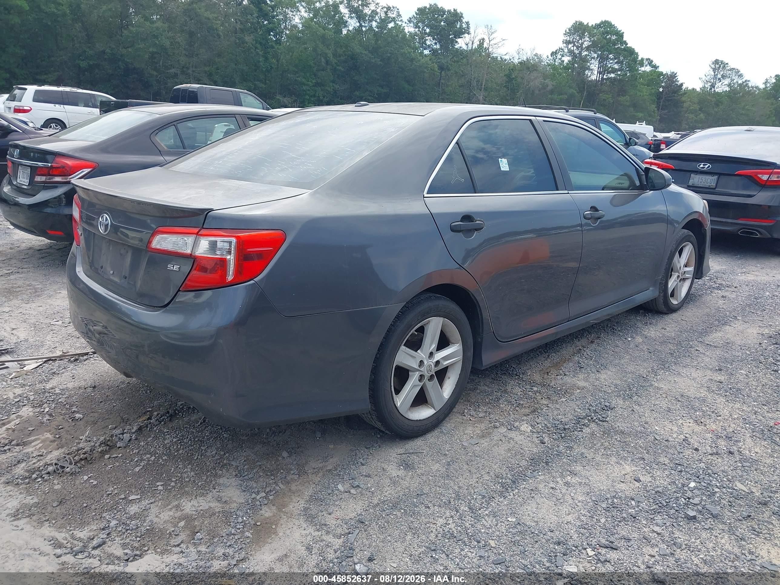 2012 Toyota Camry Se Gray vin: 4T1BF1FK8CU108624