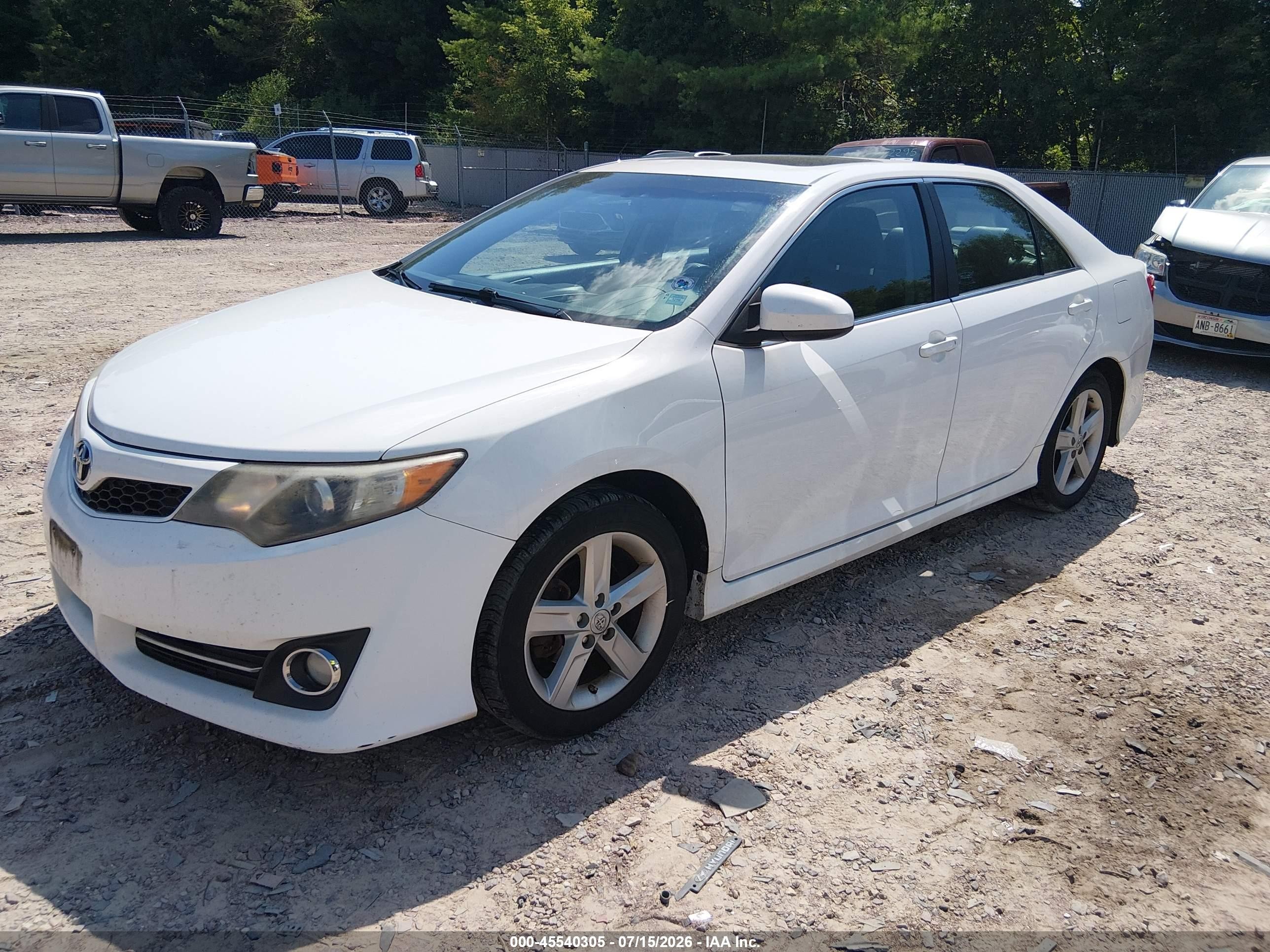 2012 Toyota Camry Se White vin: 4T1BF1FK8CU177829