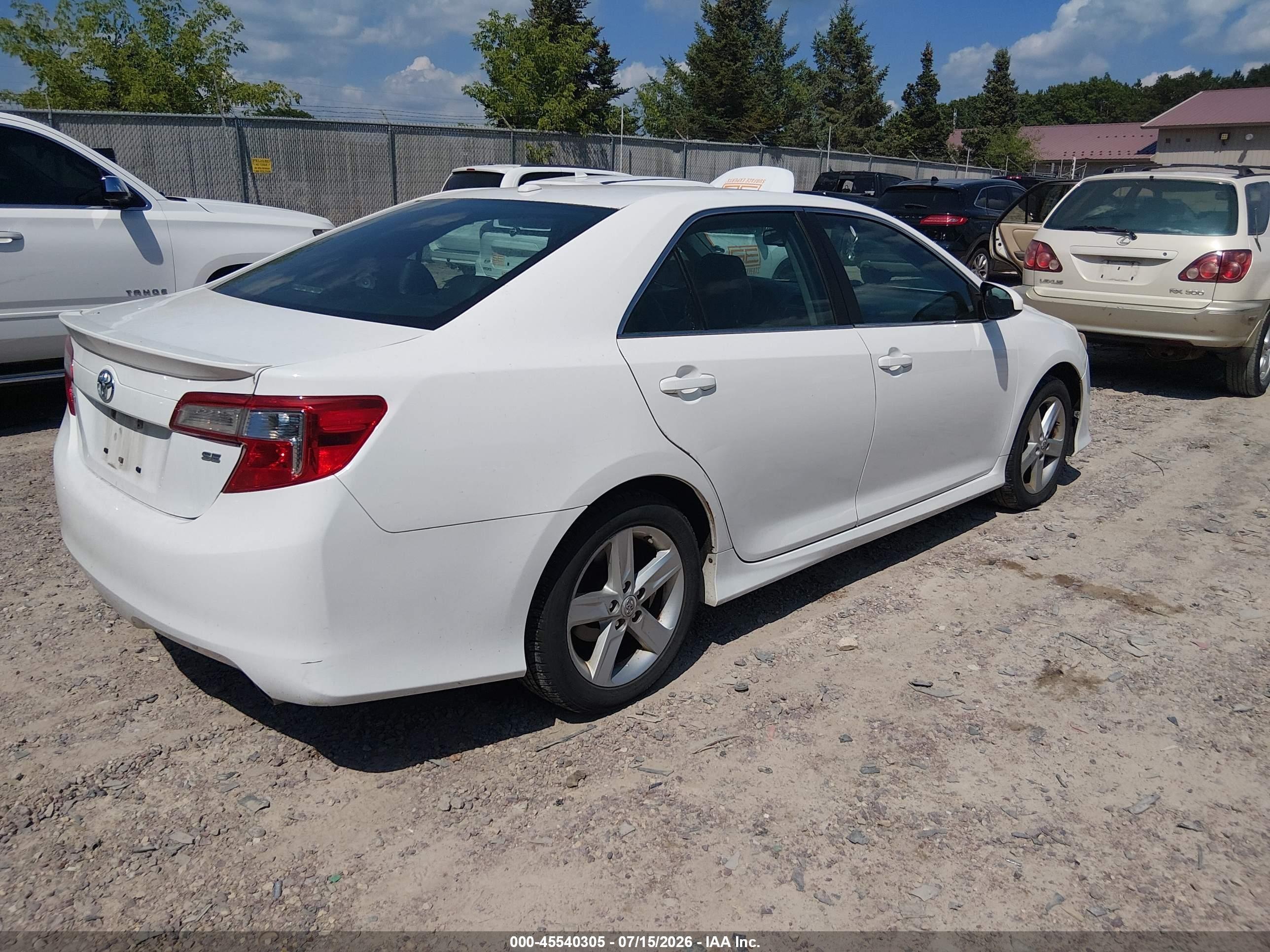 2012 Toyota Camry Se White vin: 4T1BF1FK8CU177829
