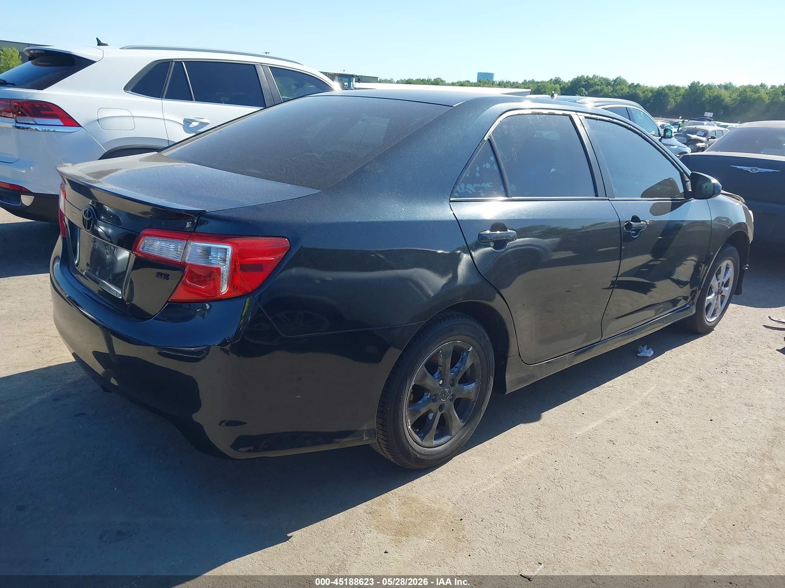 2012 Toyota Camry Se Black vin: 4T1BF1FK8CU178138
