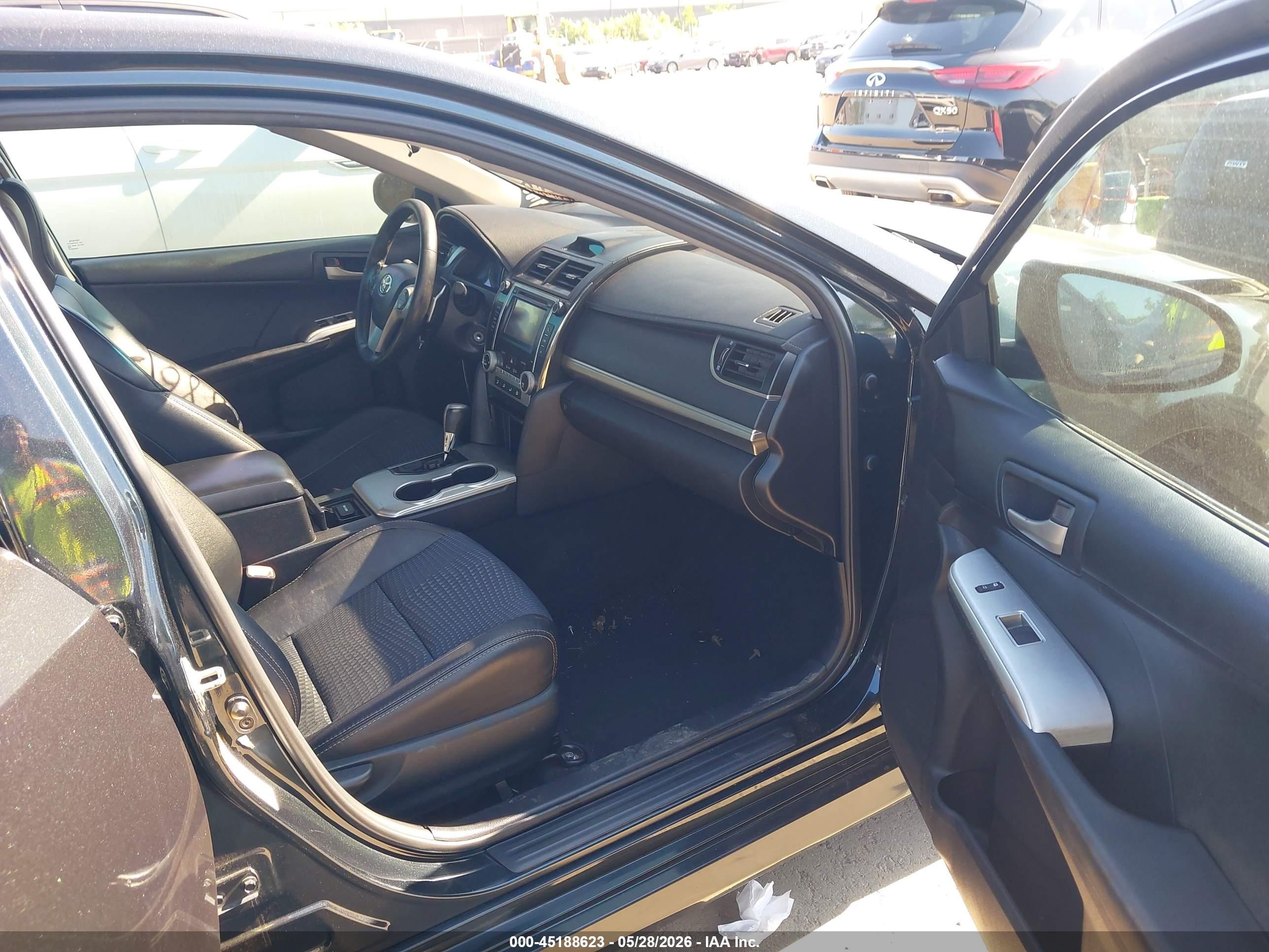 2012 Toyota Camry Se Black vin: 4T1BF1FK8CU178138