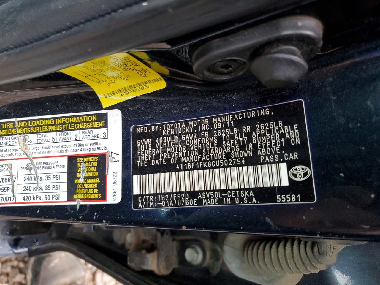 2012 Toyota Camry Se Black vin: 4T1BF1FK8CU502754