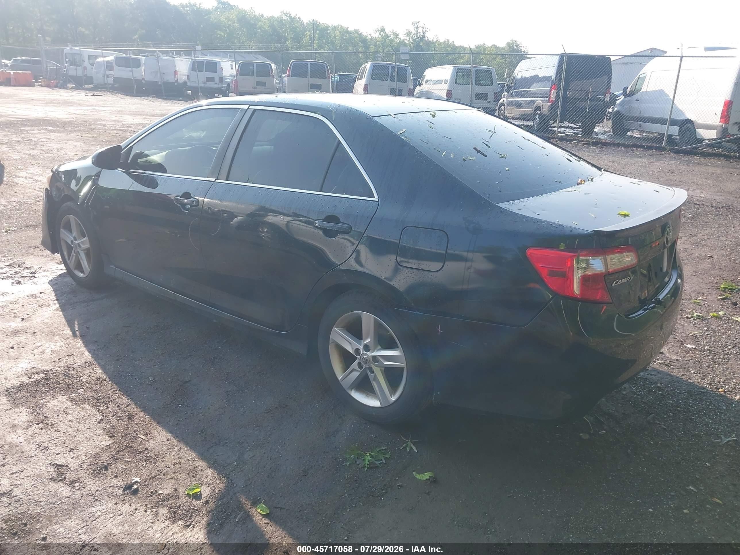2012 Toyota Camry Se Черный vin: 4T1BF1FK8CU508019