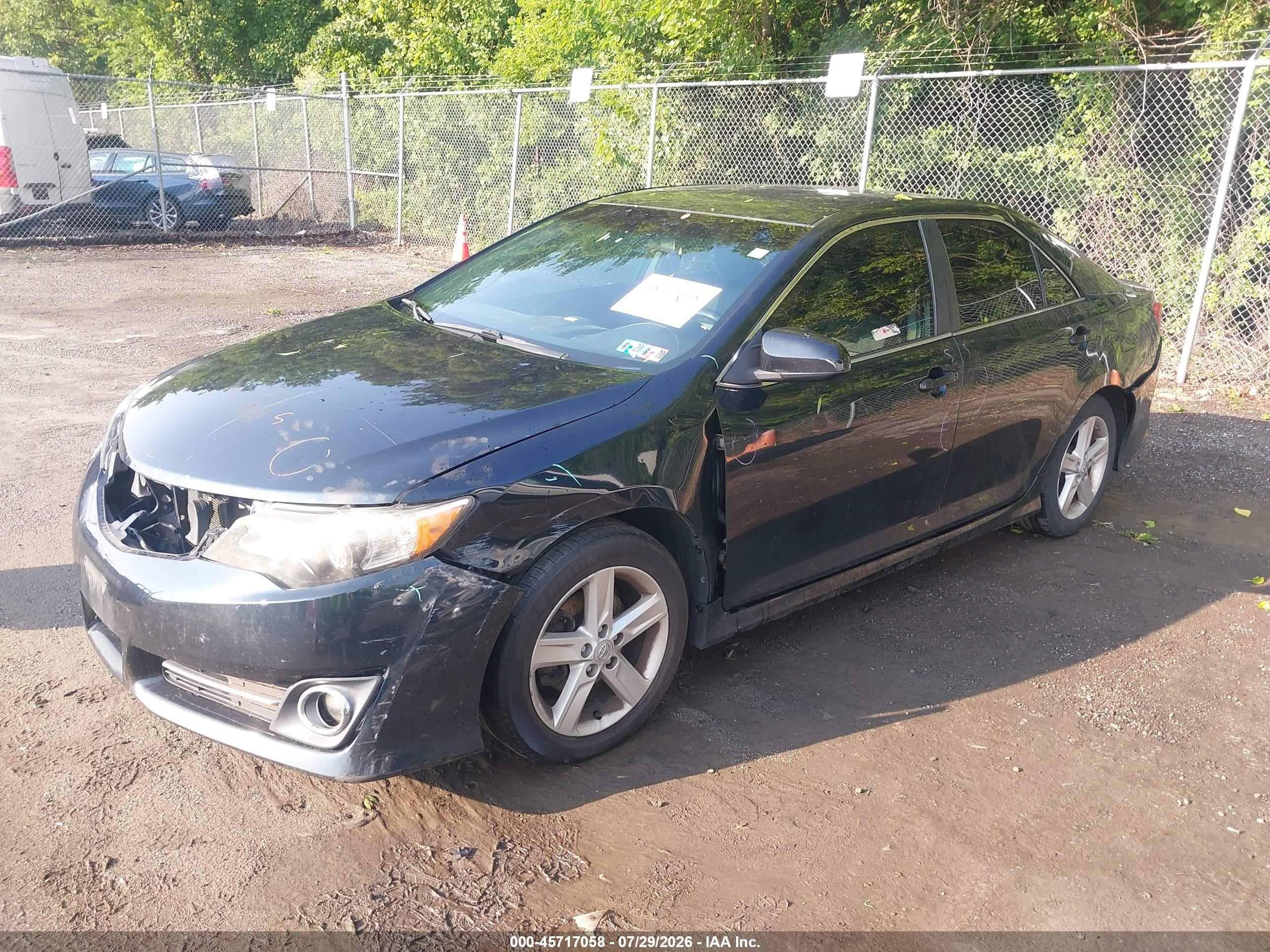 2012 Toyota Camry Se Черный vin: 4T1BF1FK8CU508019