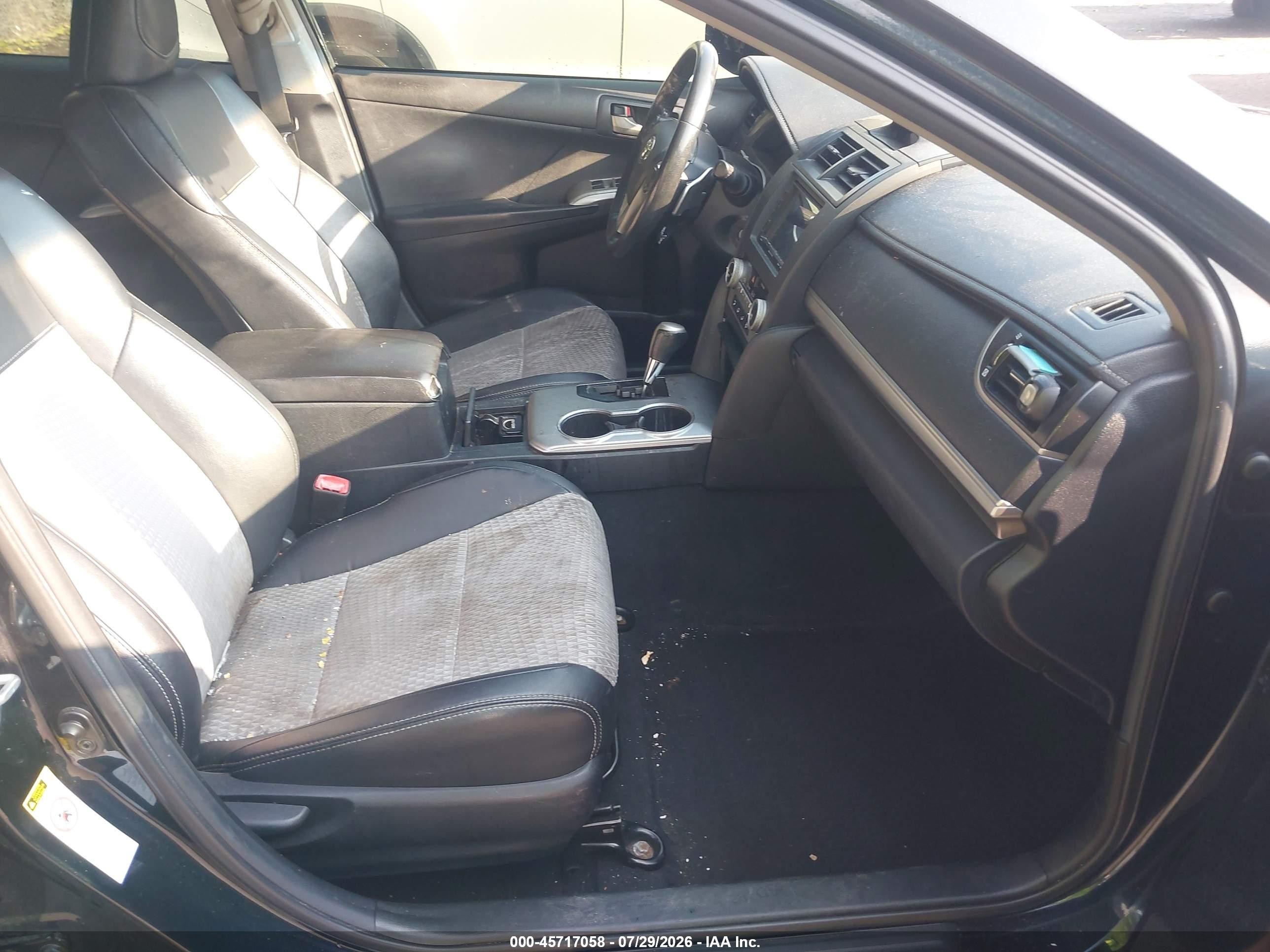 2012 Toyota Camry Se Черный vin: 4T1BF1FK8CU508019